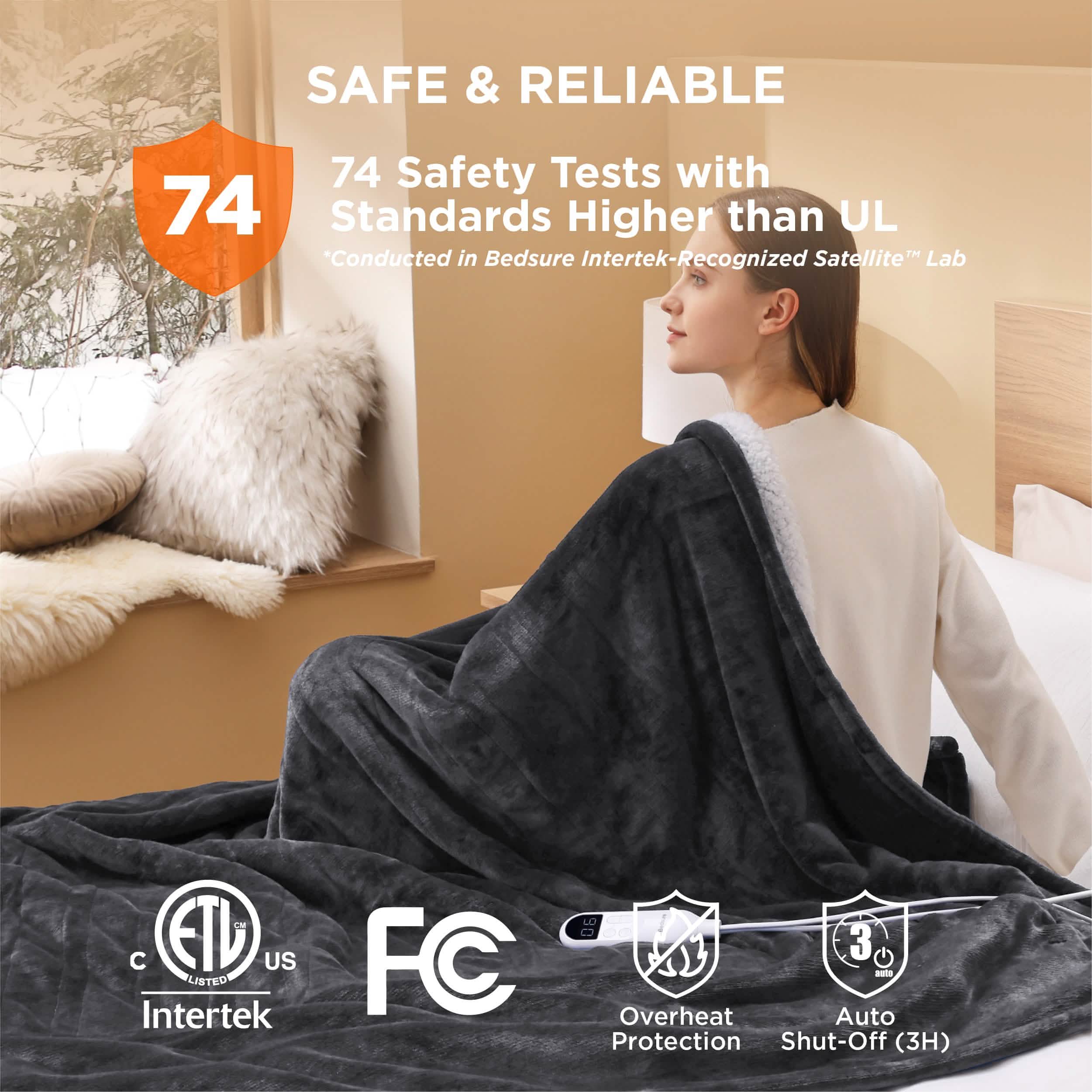 GentleSoft® Solid Flannel Heated Blanket