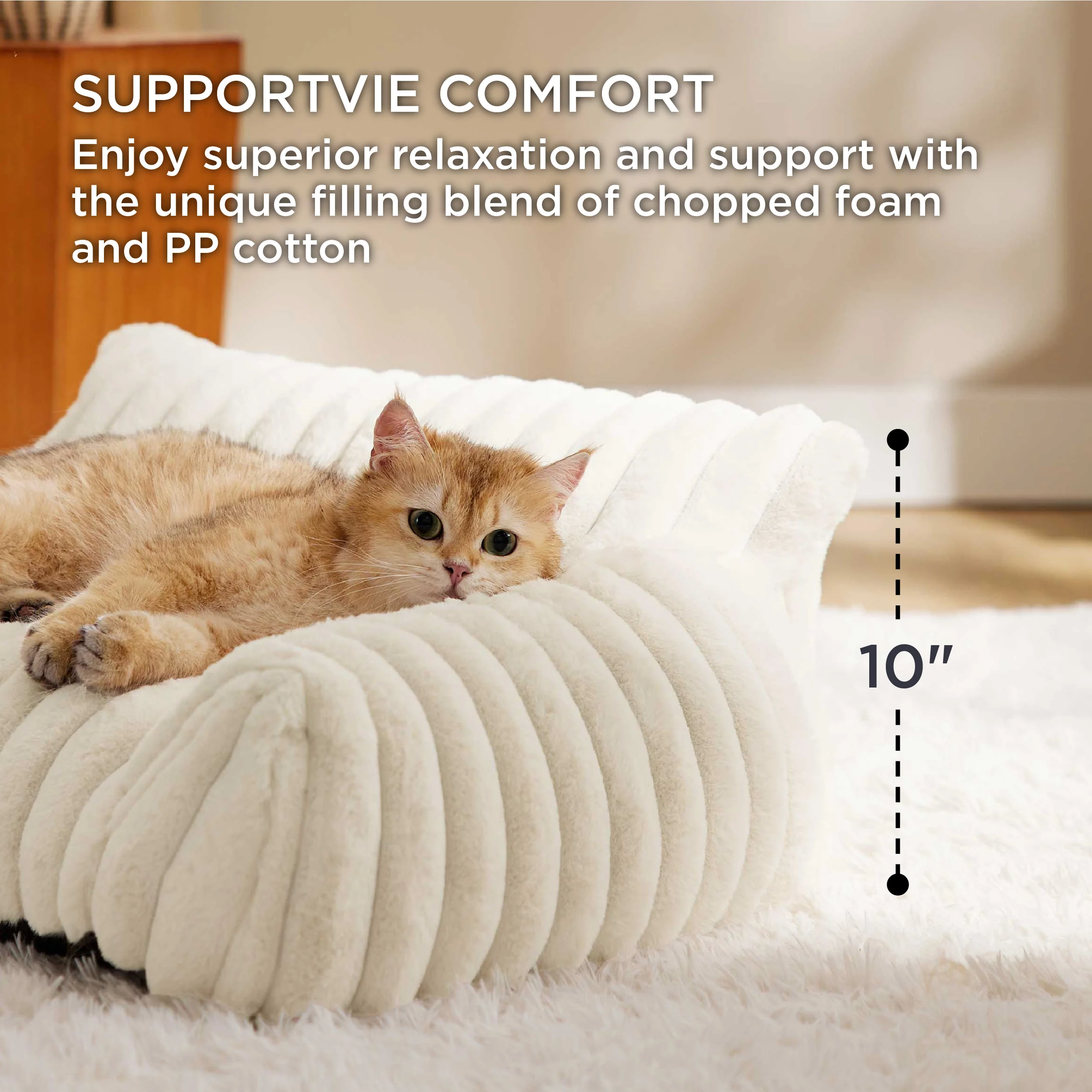 Corduroy Fleece Cat Couch