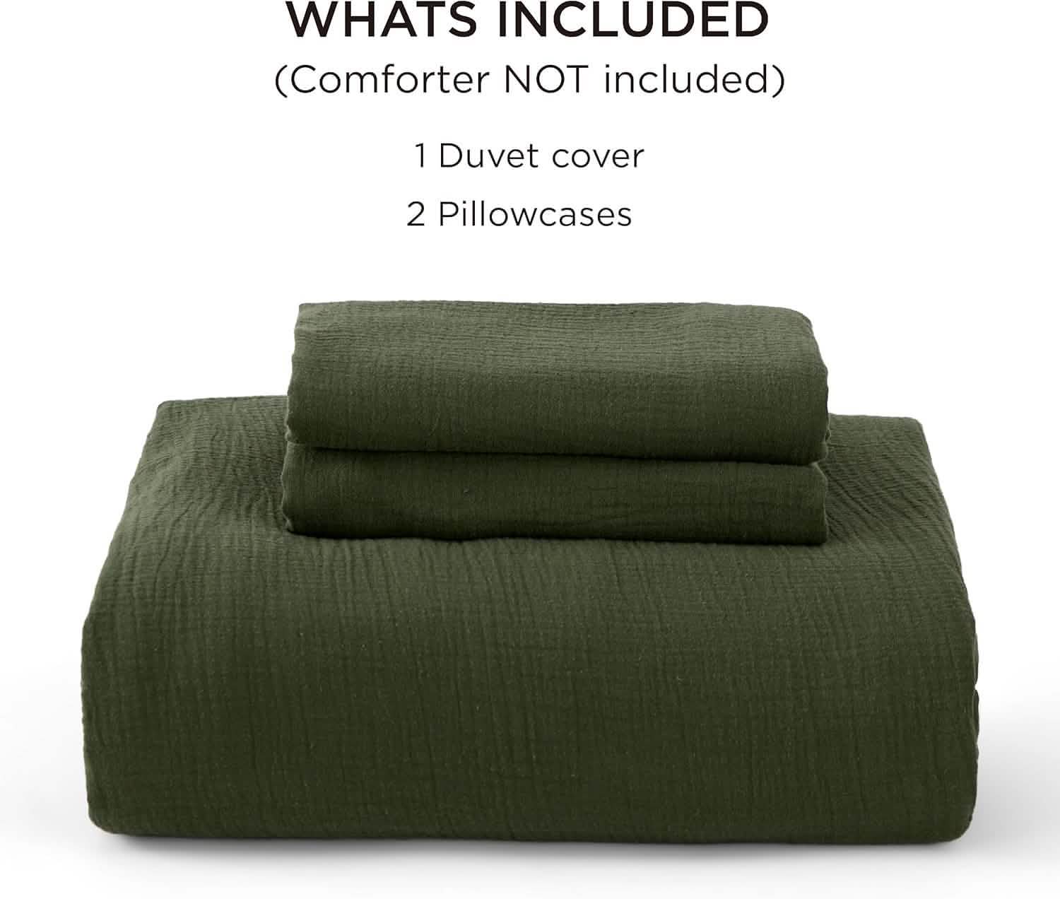 GentleSoft® 100% Muslin Duvet Cover Set