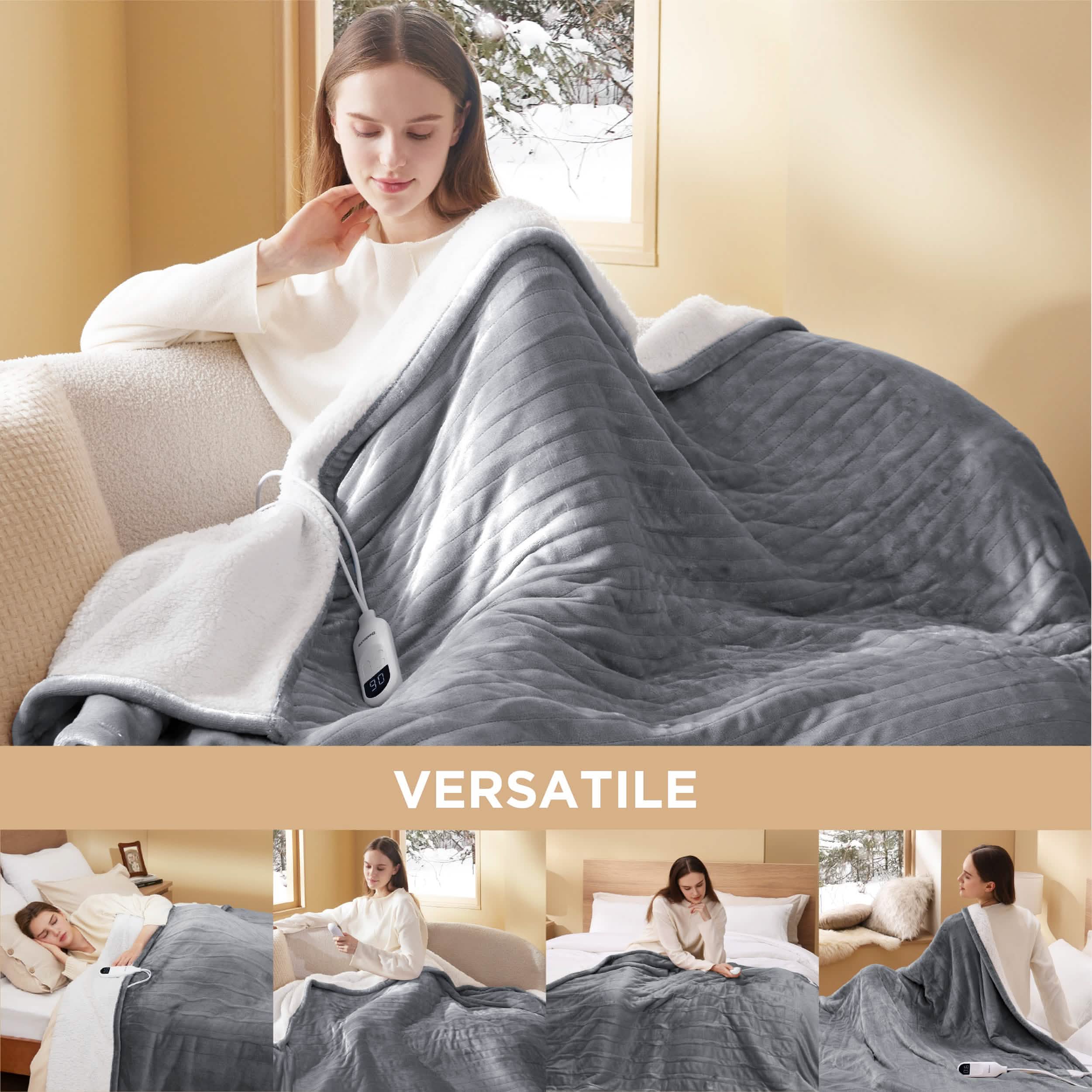 GentleSoft® Solid Flannel Heated Blanket