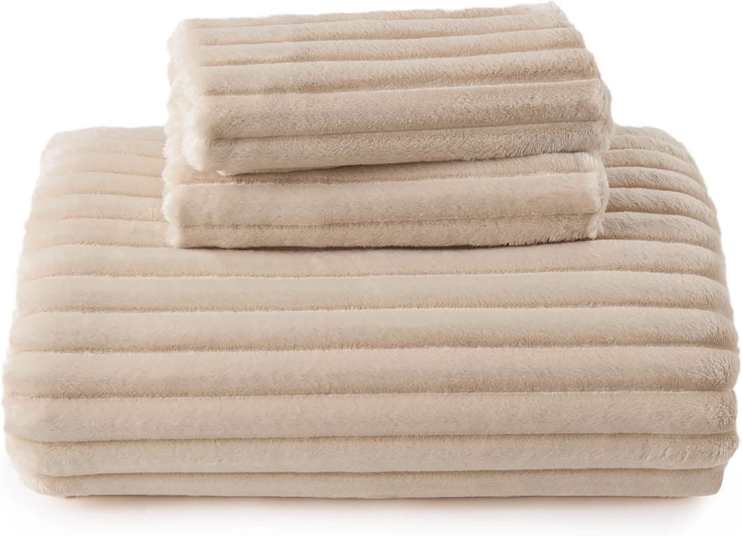 GentleSoft® Striped Flannel Duvet Cover Set