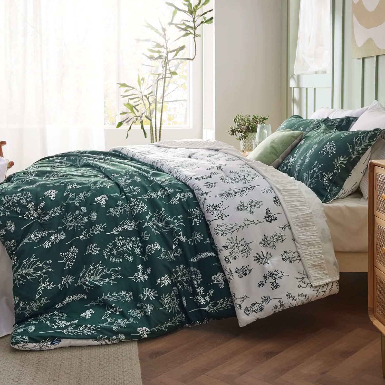GentleSoft® Reversible Floral Print Comforter Set-2