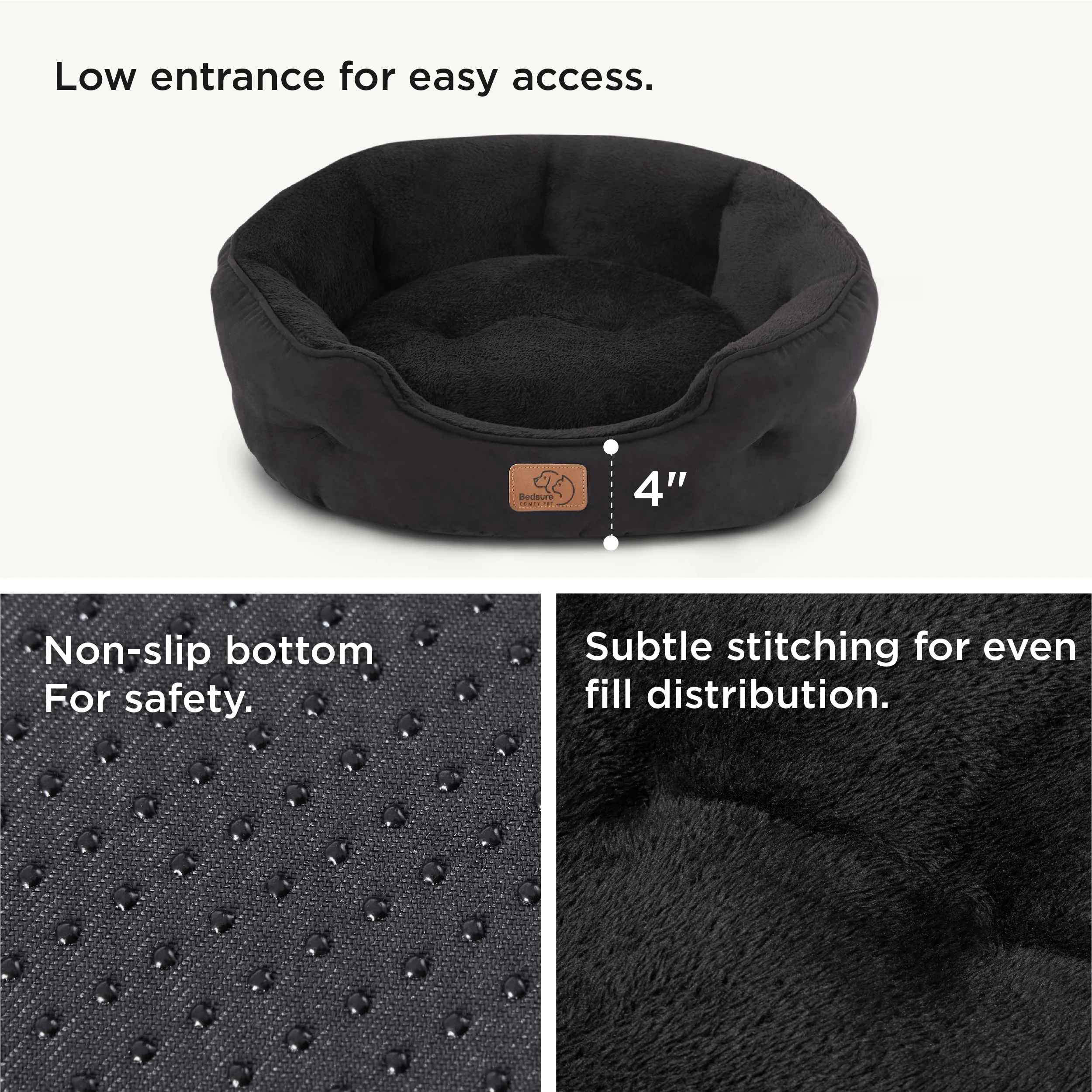 Solid Round Pet Bed