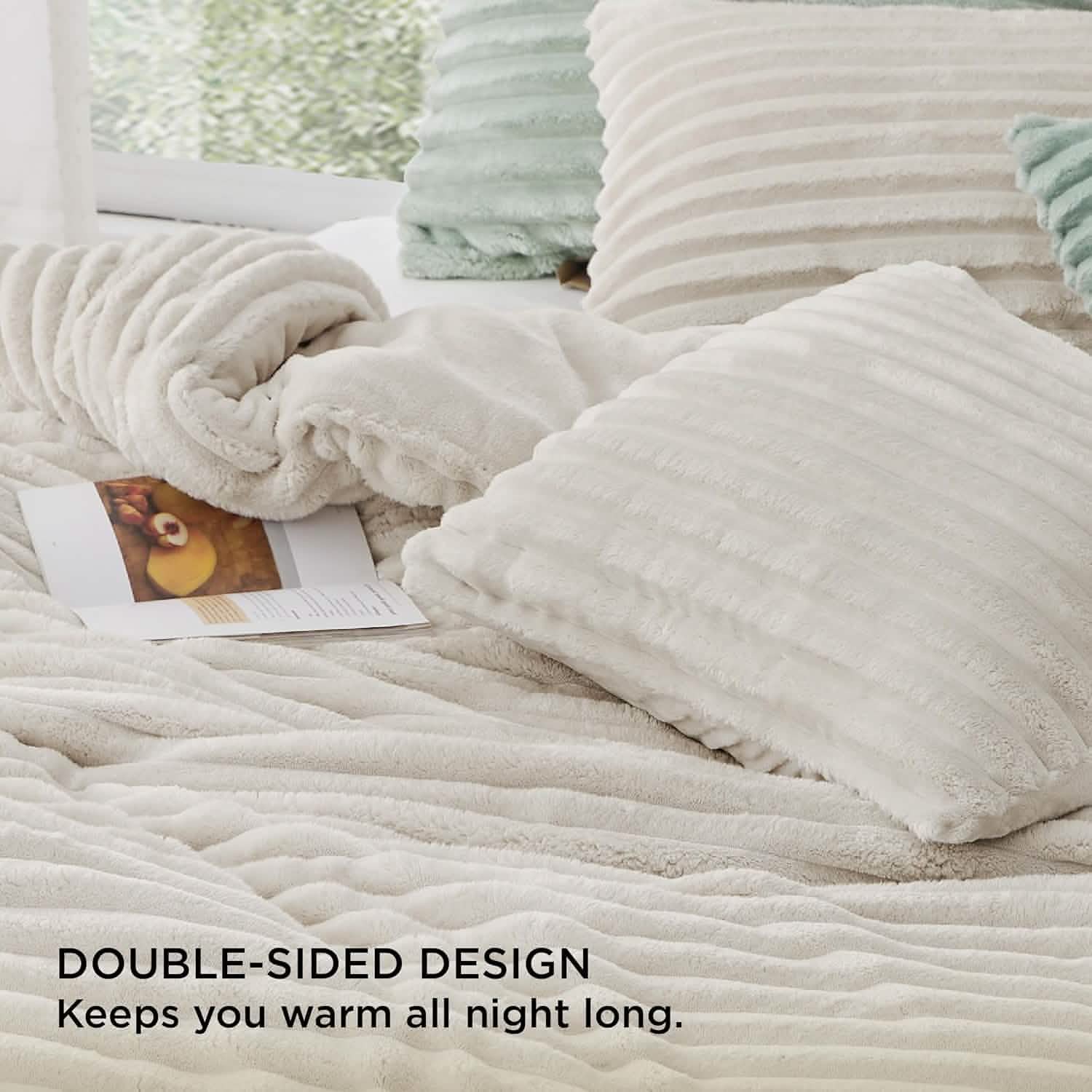 GentleSoft® Striped Flannel Comforter Set