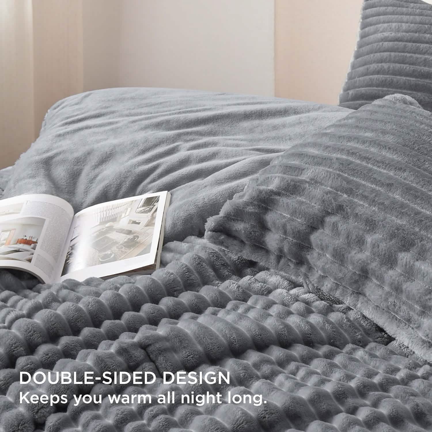 GentleSoft® Striped Flannel Comforter Set