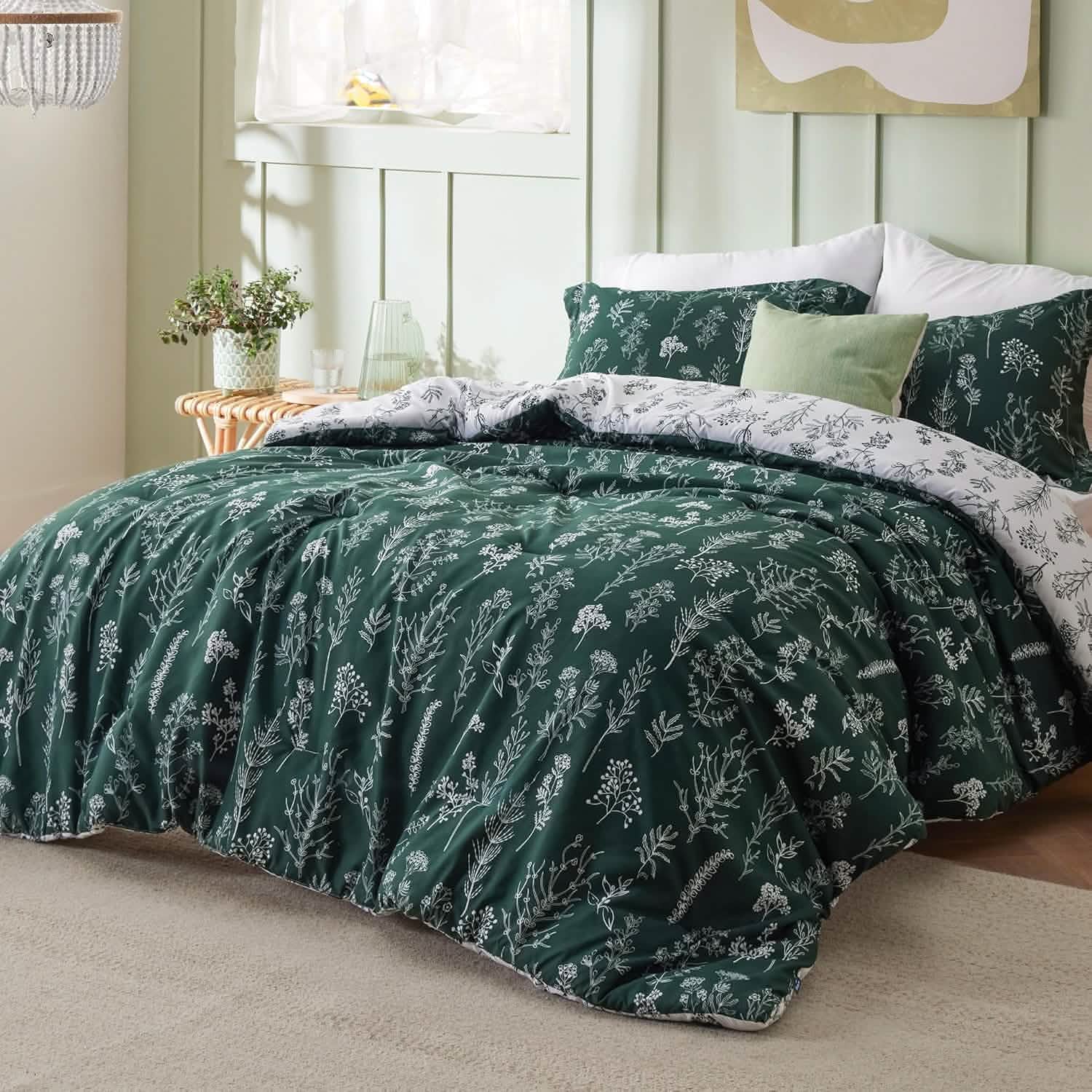 GentleSoft® Reversible Floral Print Comforter Set-2