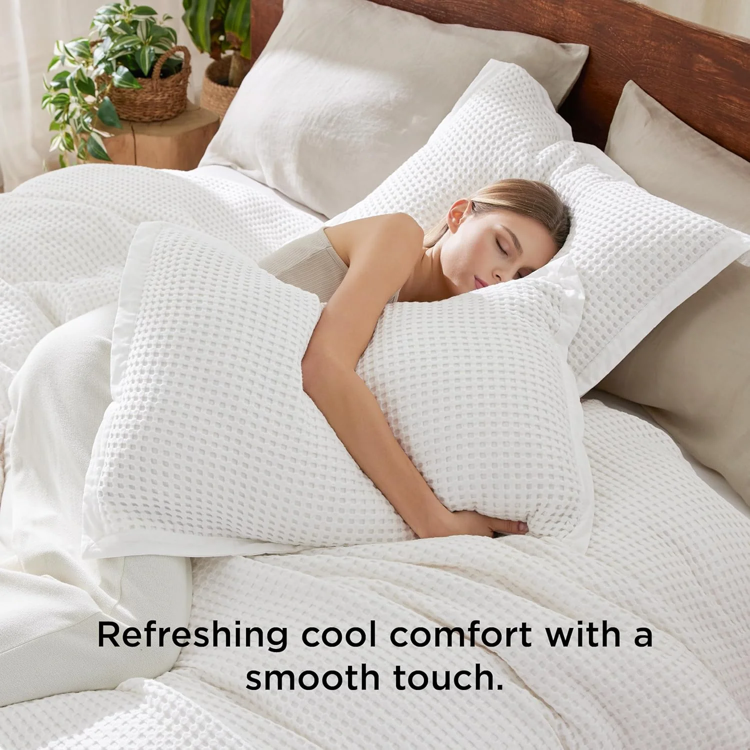 GentleSoft® Cooling Waffle Duvet Cover Set