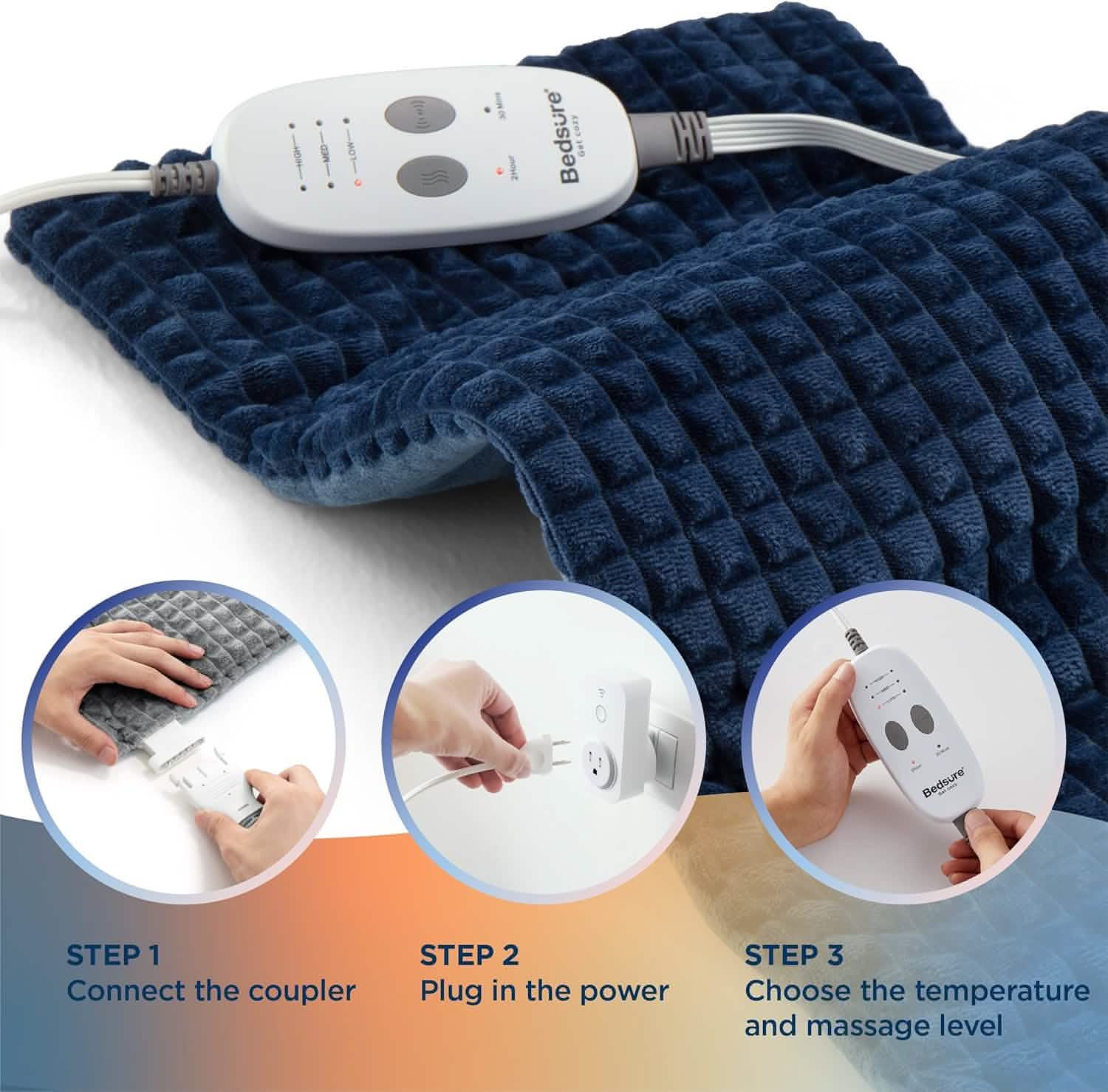 GentleSoft® Weighted Heating Pad with Massager