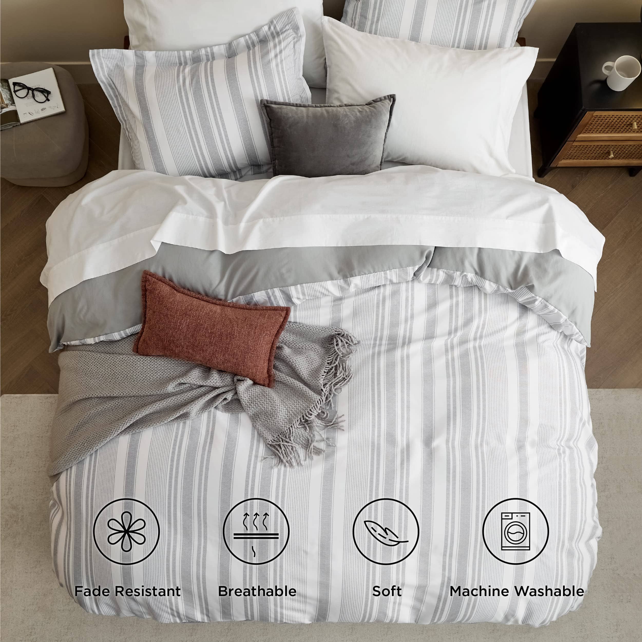 GentleSoft® Microfiber Duvet Cover Set Twin
