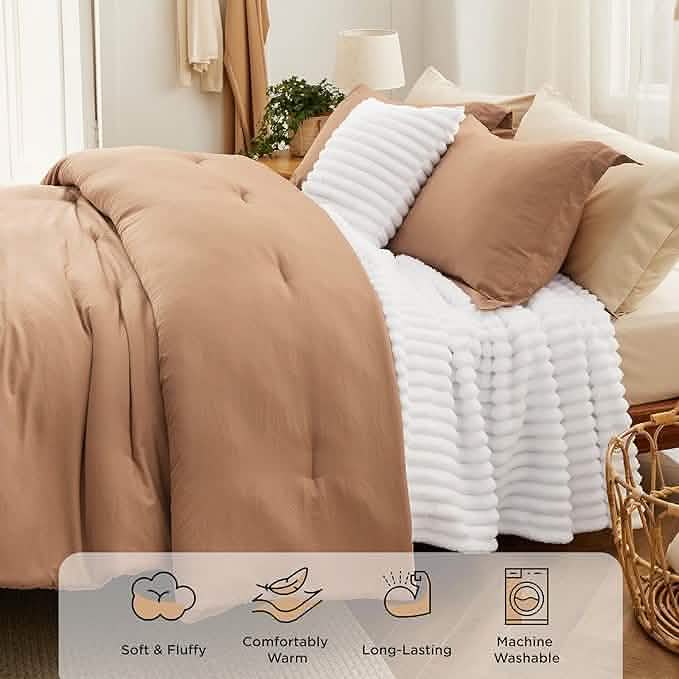 GentleSoft® Checkered Comforter Set Striped