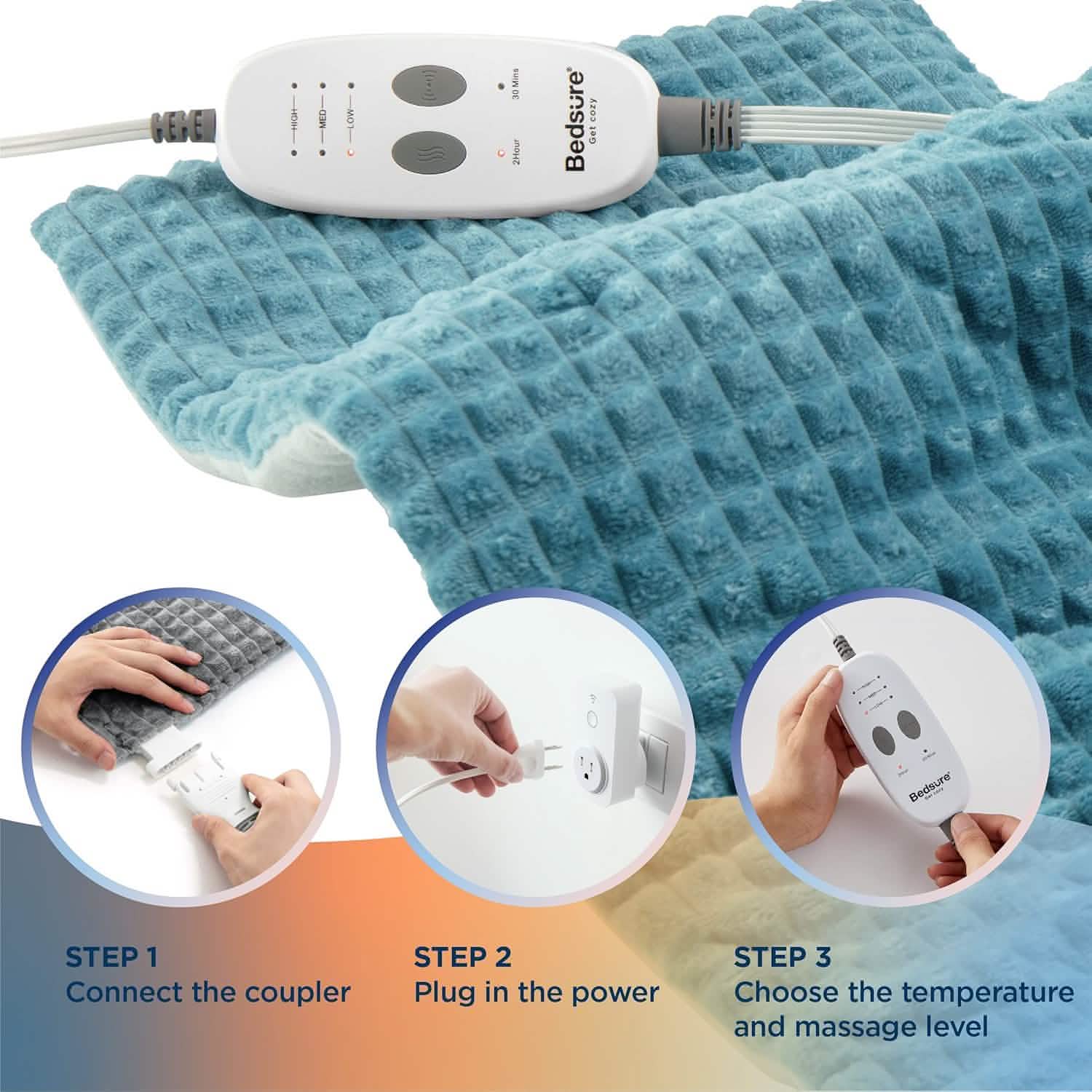 GentleSoft® Weighted Heating Pad with Massager