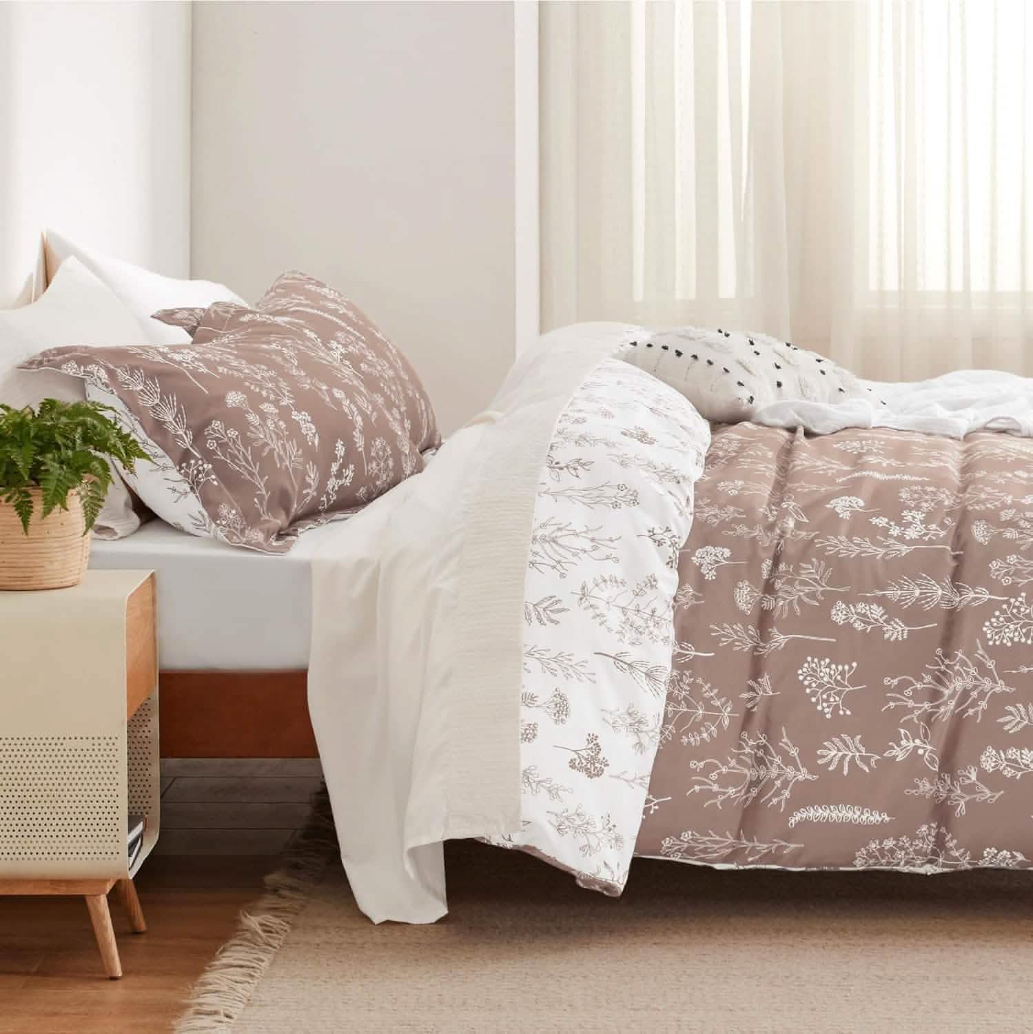 GentleSoft® Reversible Floral Print Duvet Cover Set