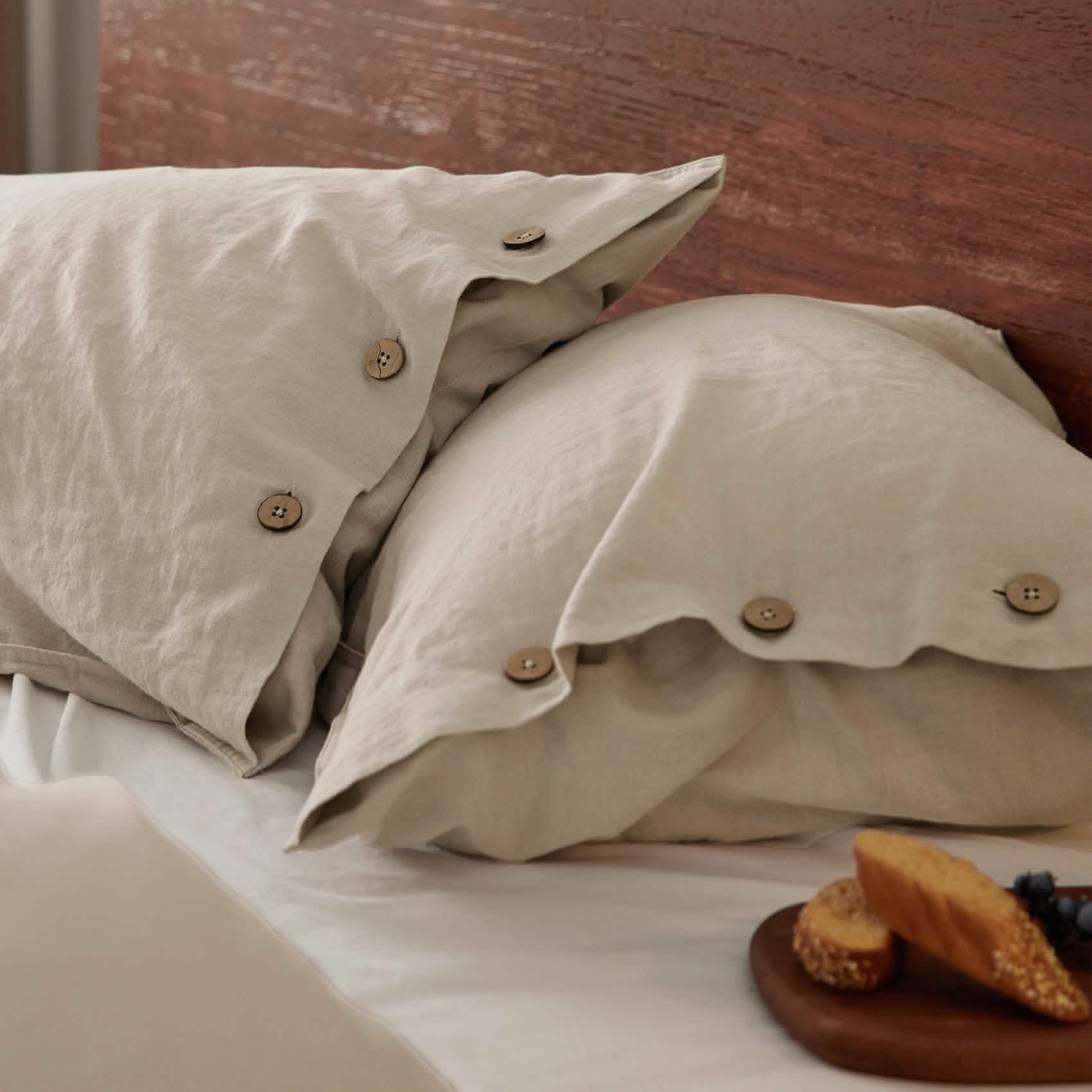 GentleSoft® Cotton Linen Hybrid Duvet Cover Set