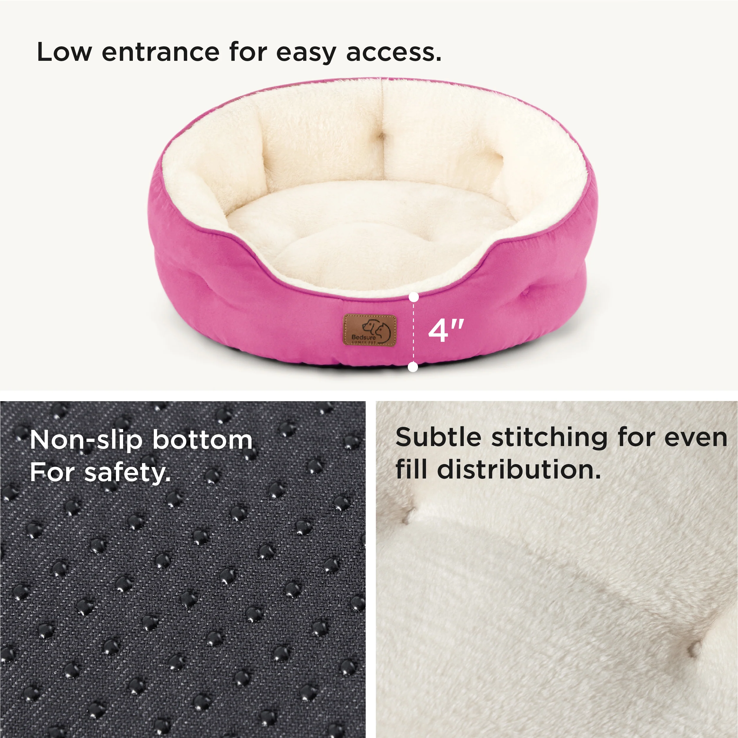 Solid Round Pet Bed