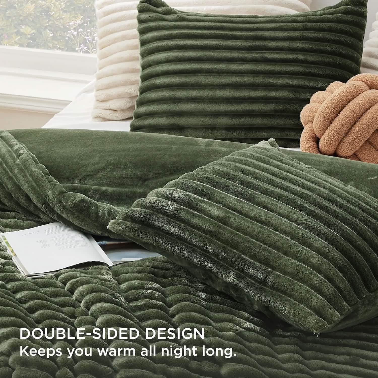 GentleSoft® Striped Flannel Comforter Set