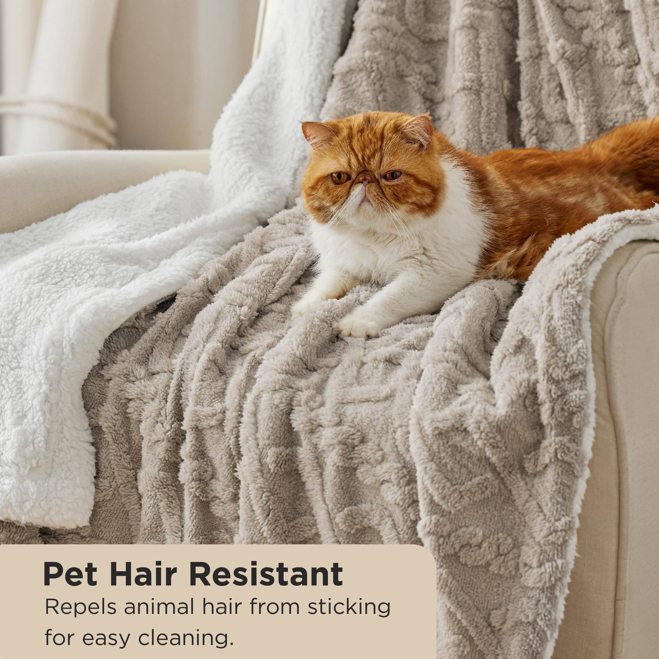GentleSoft® Sherpa Throw Blanket For Couch