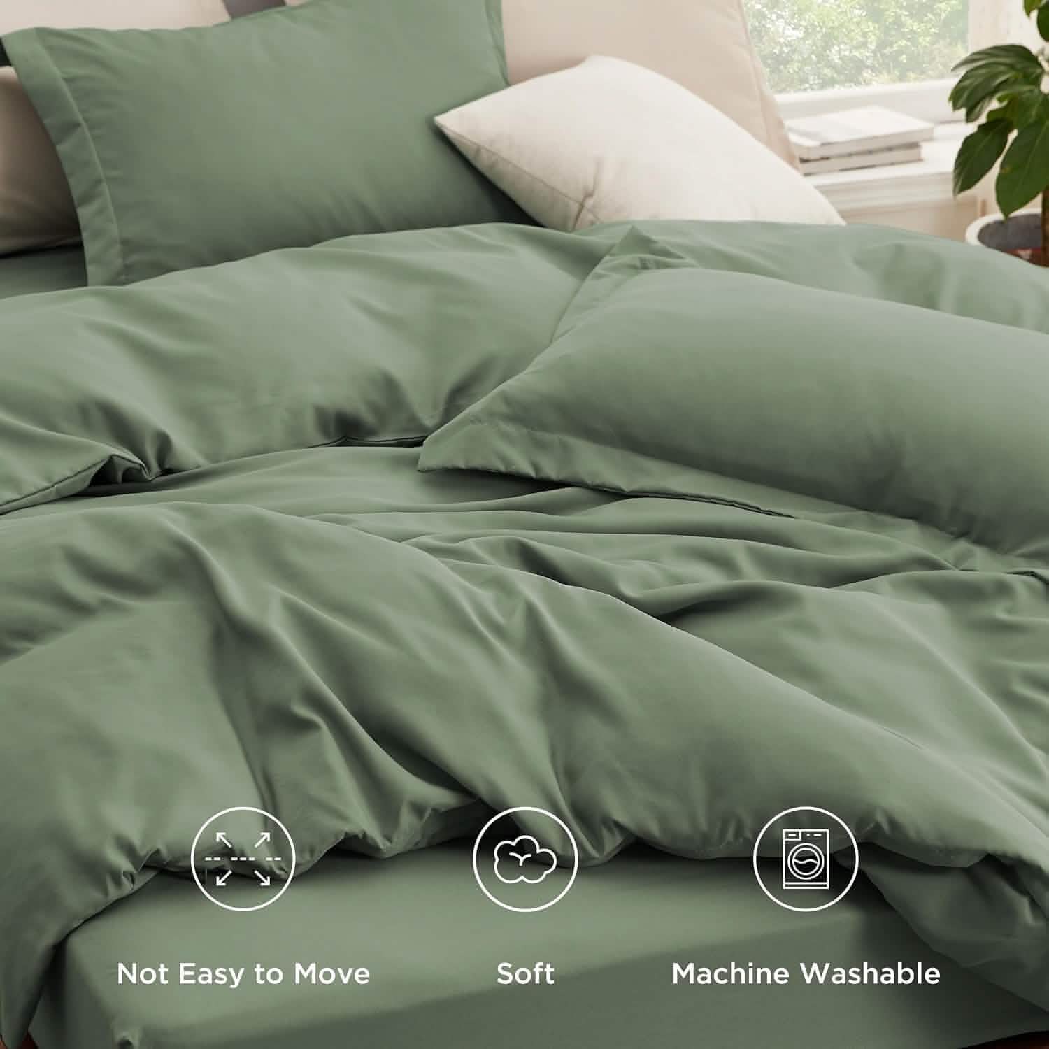 GentleSoft® Brushed Microfiber Duvet Cover Sets With Fitted Sheet