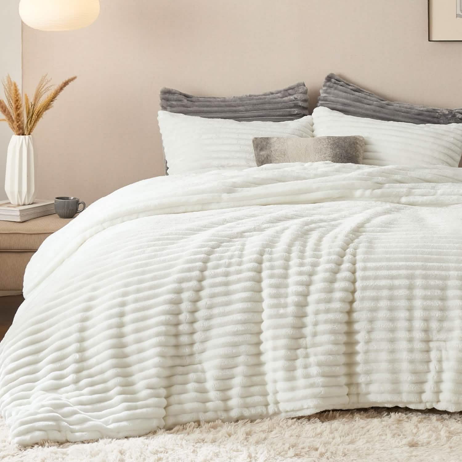 GentleSoft® Striped Flannel Comforter Set