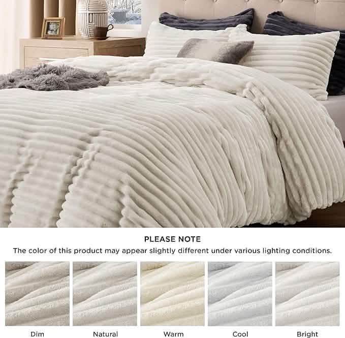 GentleSoft® Striped Flannel Duvet Cover Set