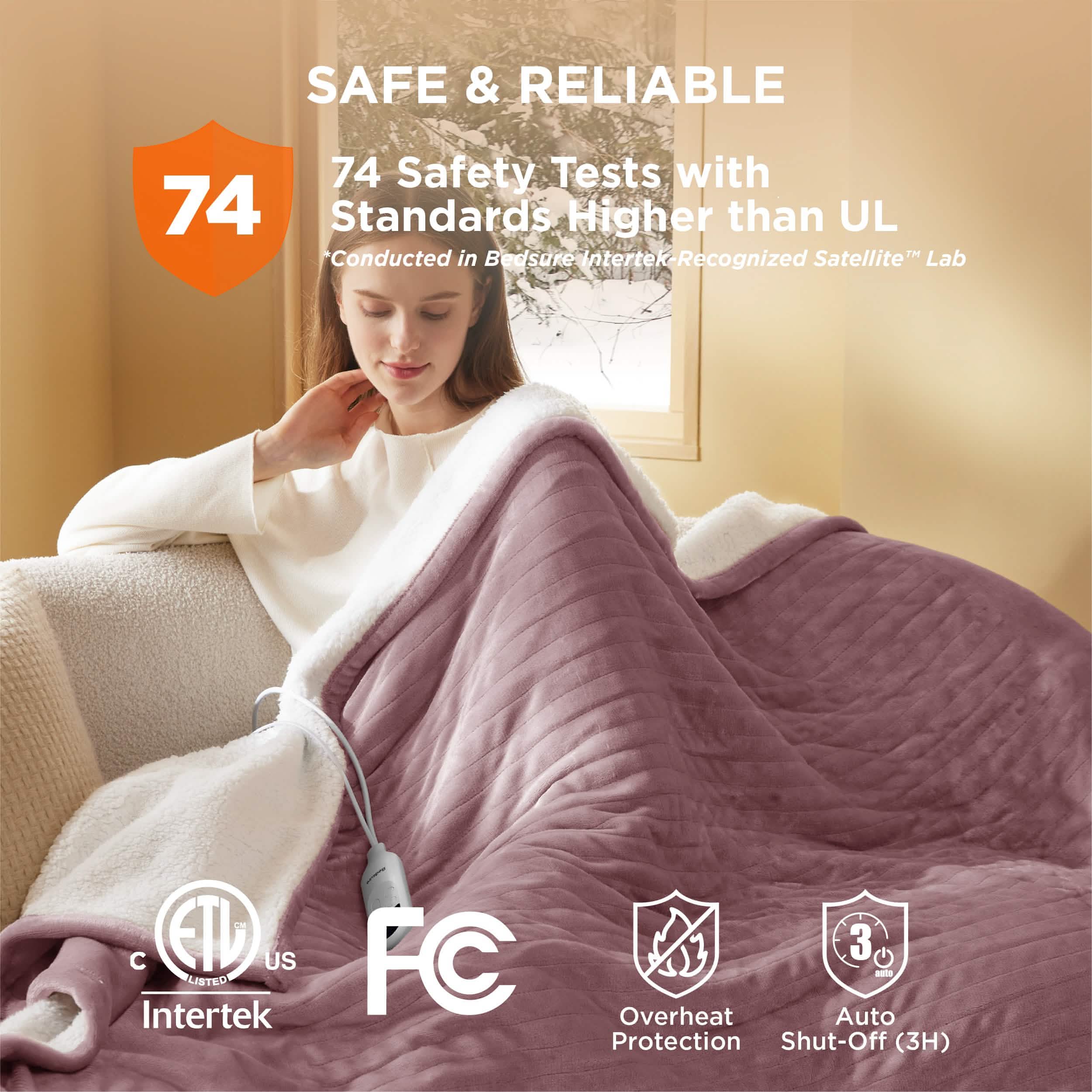 GentleSoft® Solid Flannel Heated Blanket
