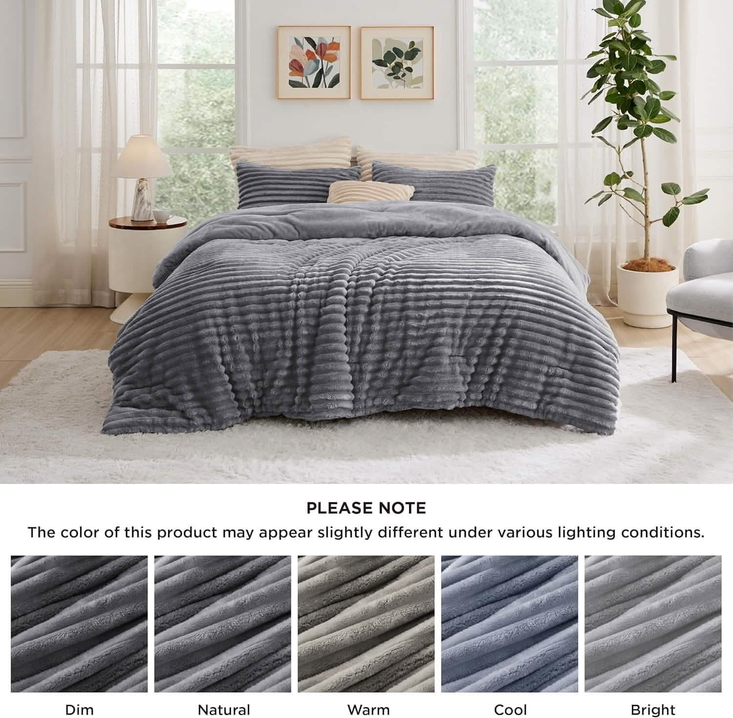 GentleSoft® Striped Flannel Comforter Set