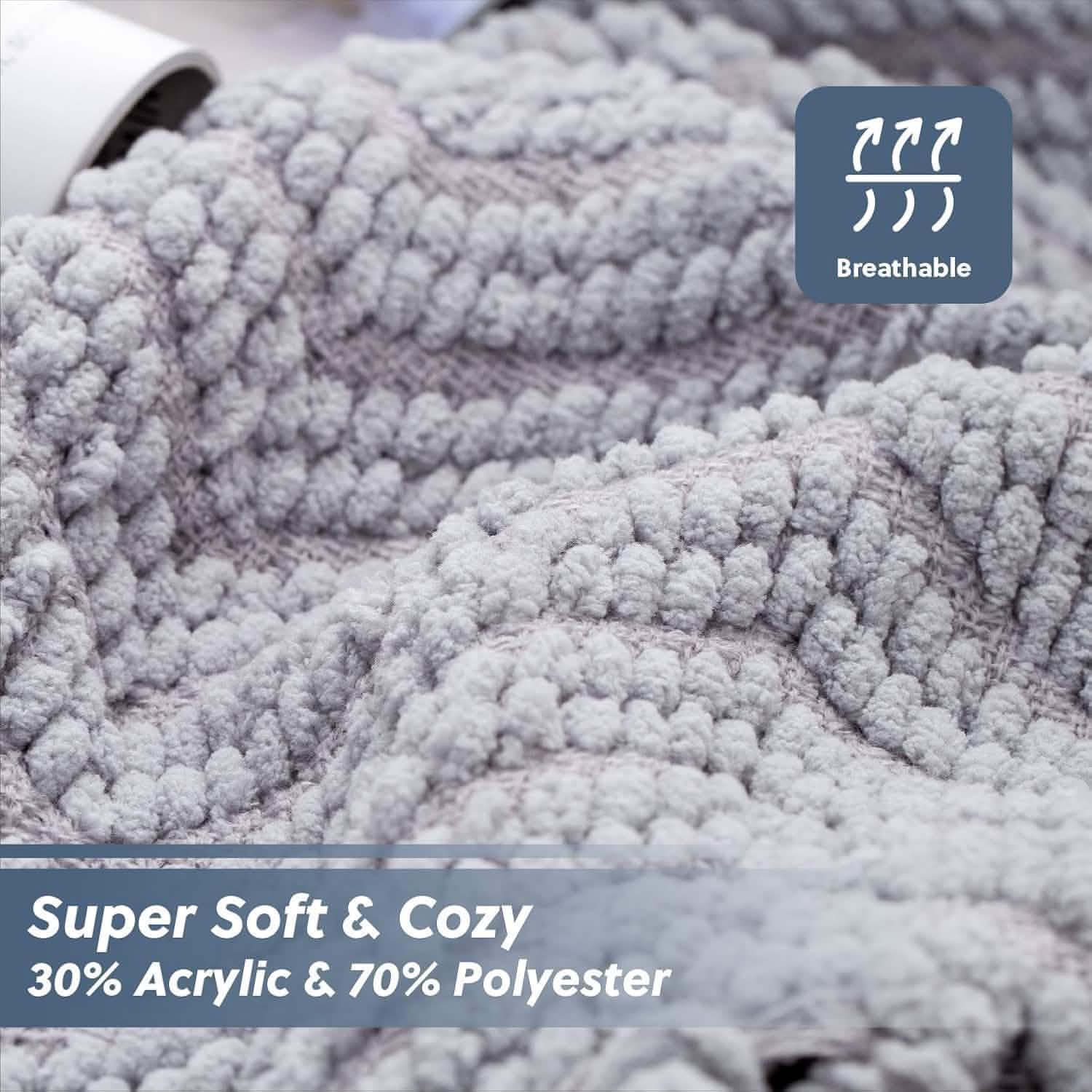 GentleSoft® GentleSoft Versatile Knit Woven Chenille Blanket