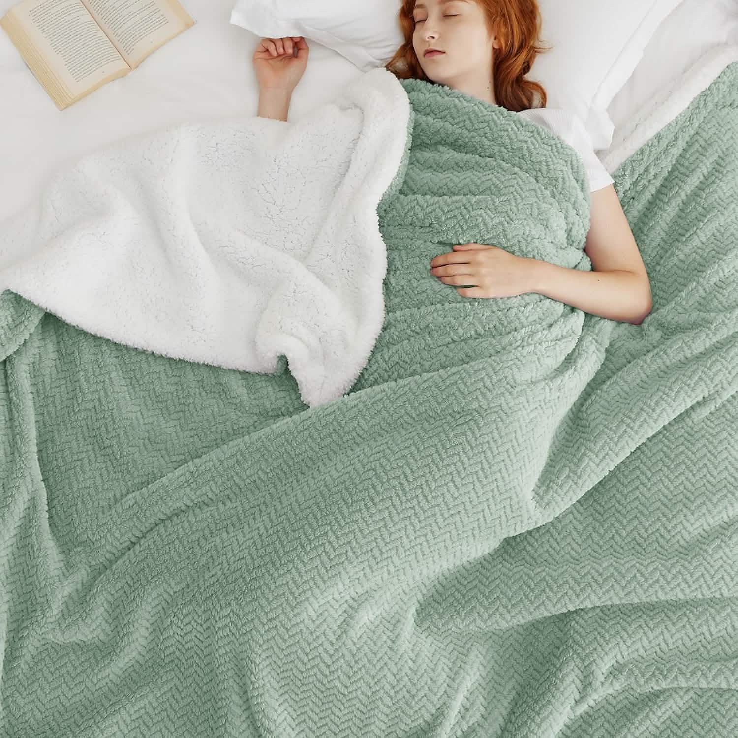 GentleSoft® Chevron Sherpa Fleece Blanket