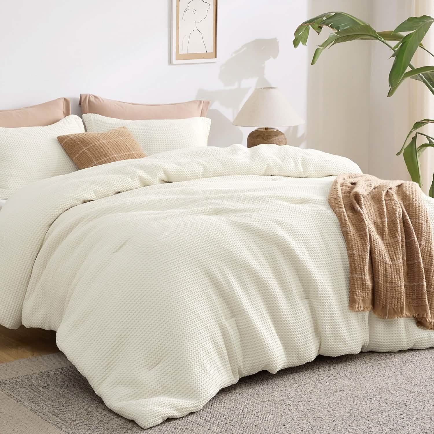 GentleSoft® Classic Waffle Weave Comforter Set