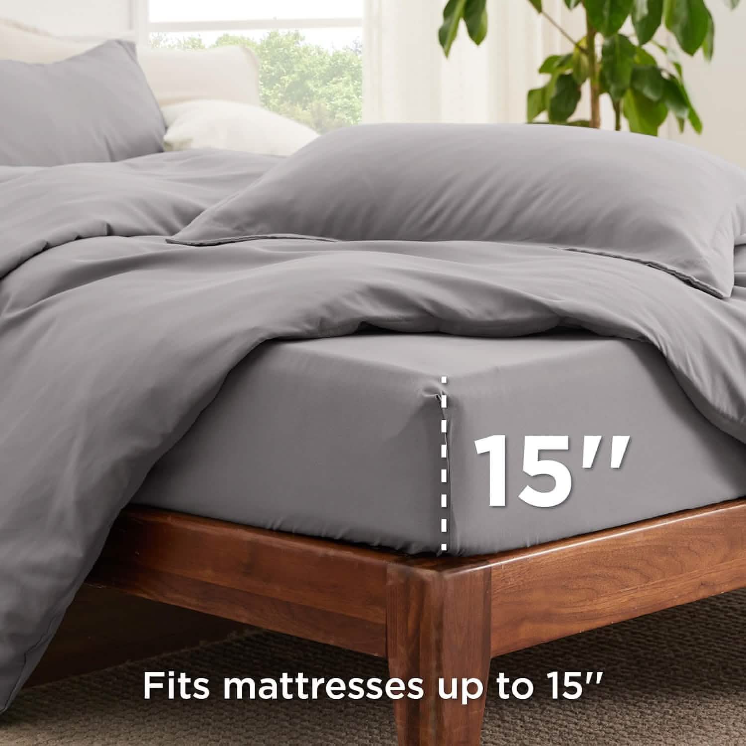 GentleSoft® Brushed Microfiber Duvet Cover Sets With Fitted Sheet
