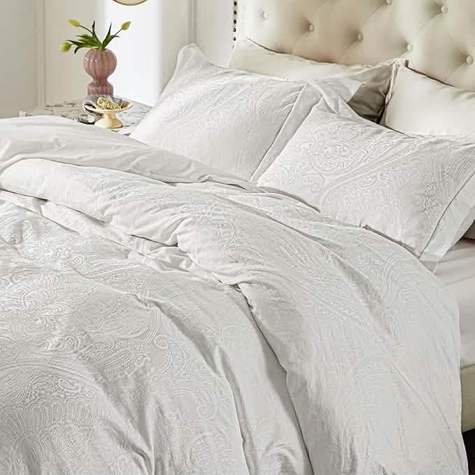 GentleSoft® 100% Cotton European Palace Jacquard Duvet Cover Set