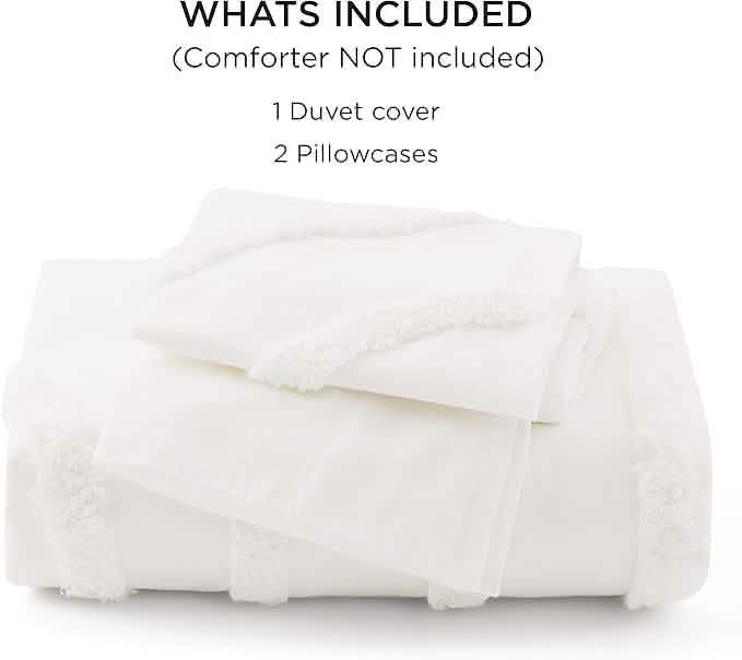 GentleSoft® 100% Cotton Tufted Duvet Cover Set