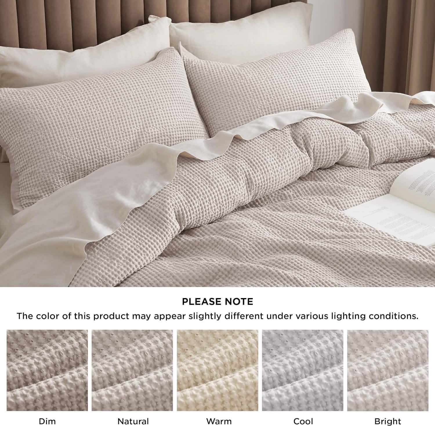 GentleSoft® Cotton Waffle Weave Duvet Cover Set