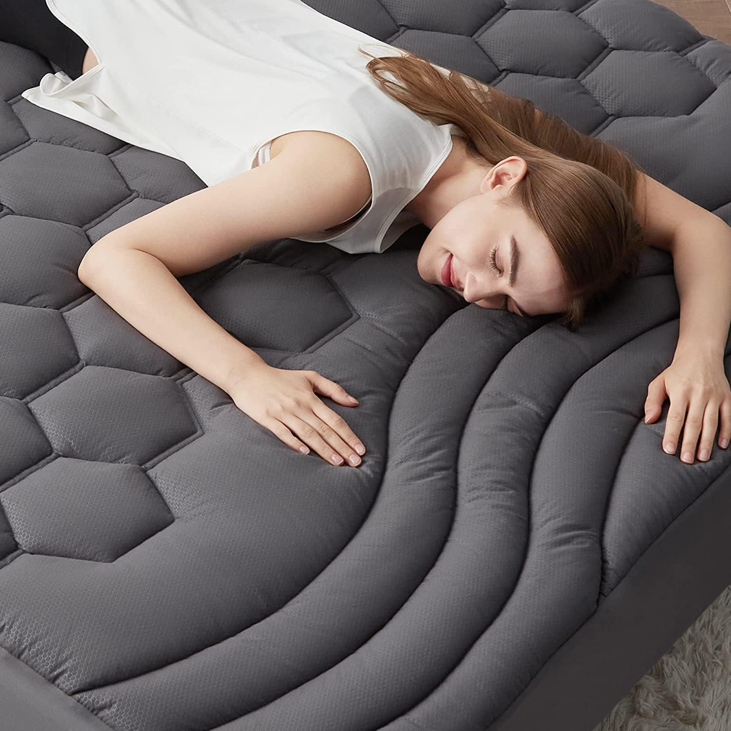GentleSoft® Three-Zone Quilted Mattress Pad