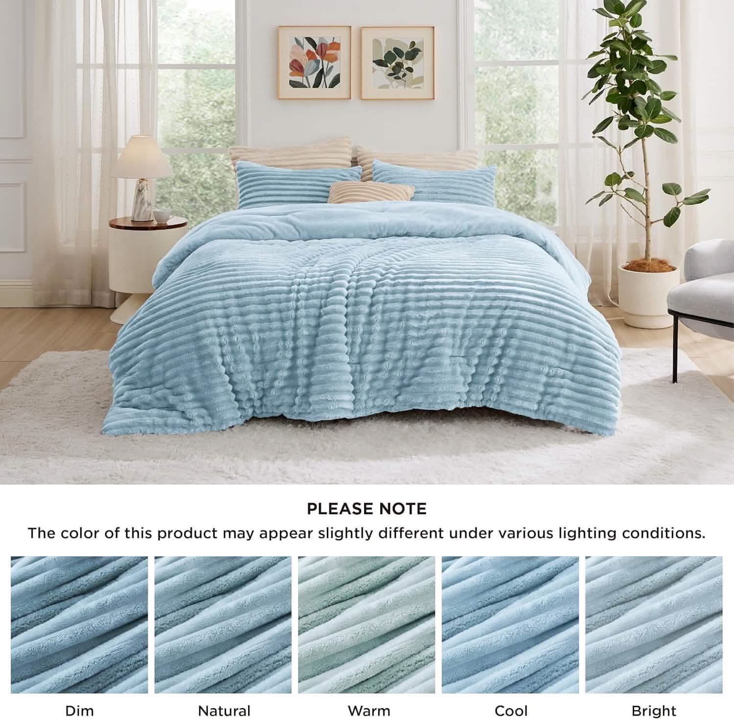 GentleSoft® Striped Flannel Comforter Set