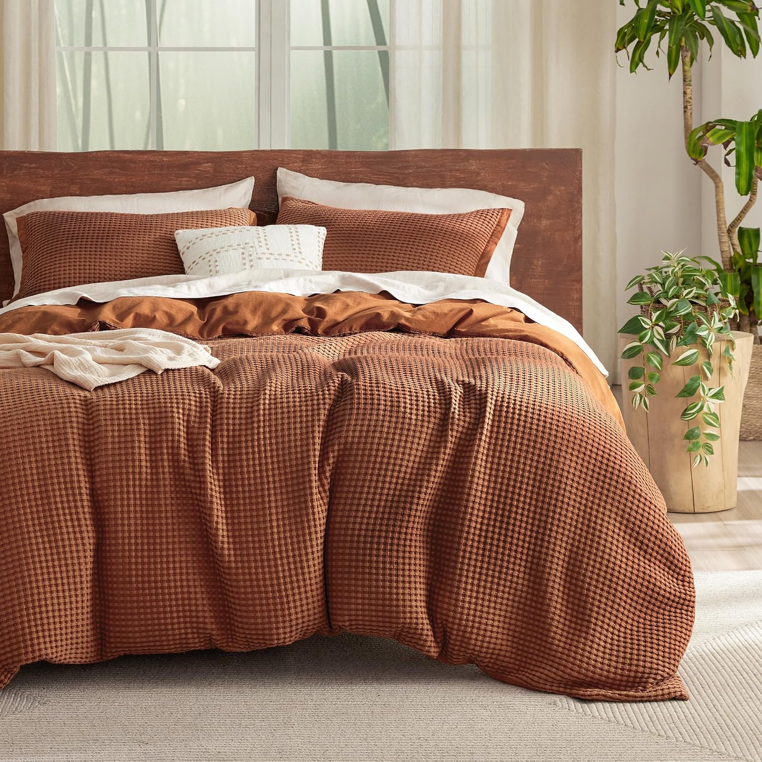 GentleSoft® Cooling Waffle Duvet Cover Set