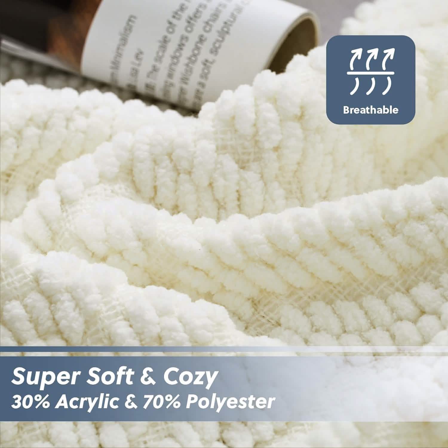 GentleSoft® GentleSoft Versatile Knit Woven Chenille Blanket