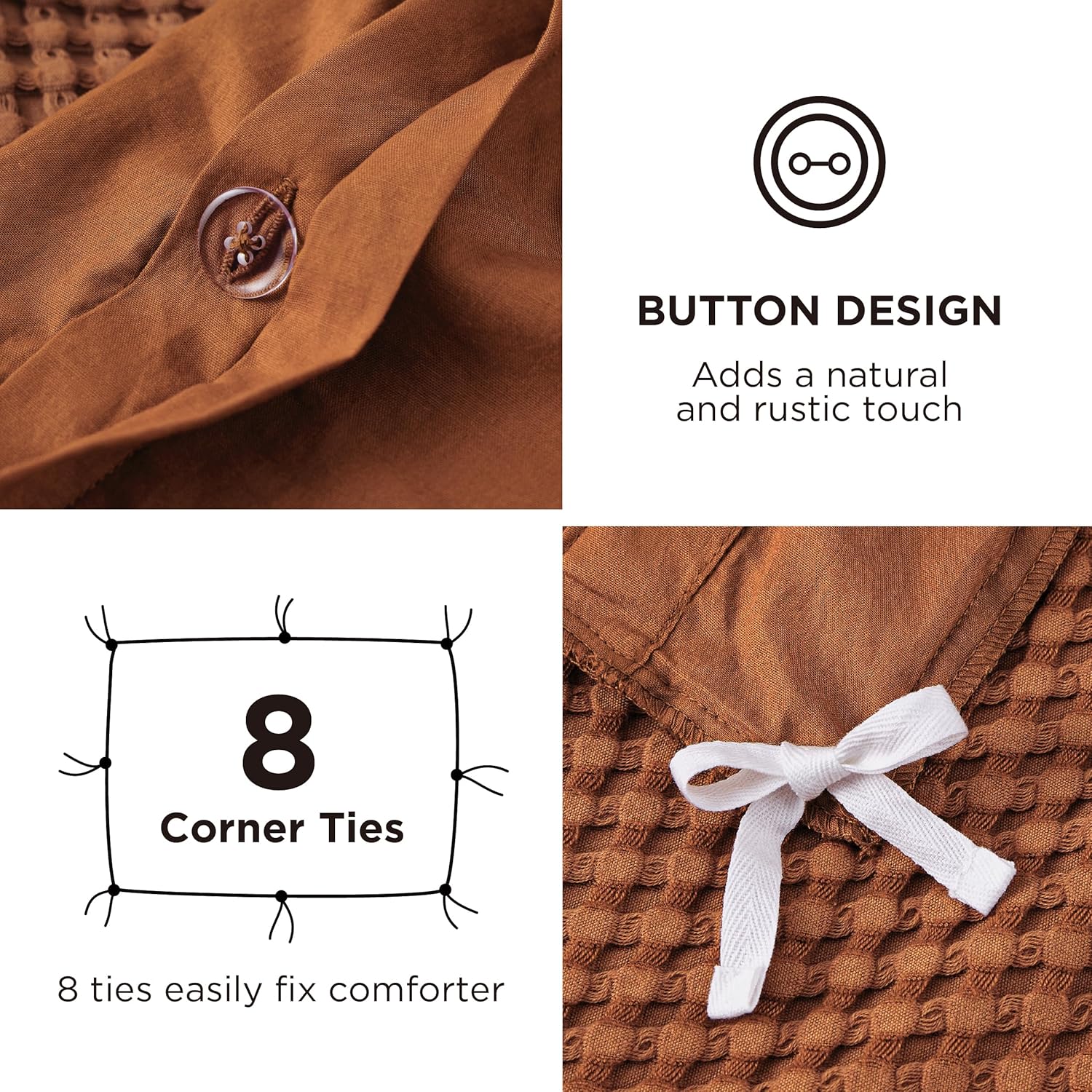 GentleSoft® Cooling Waffle Duvet Cover Set