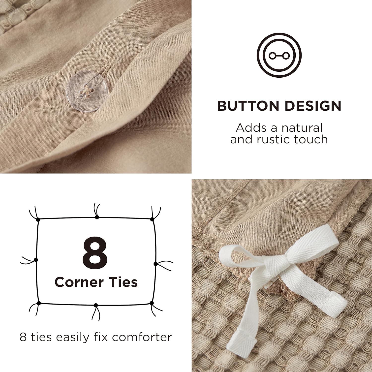 GentleSoft® Cooling Waffle Duvet Cover Set