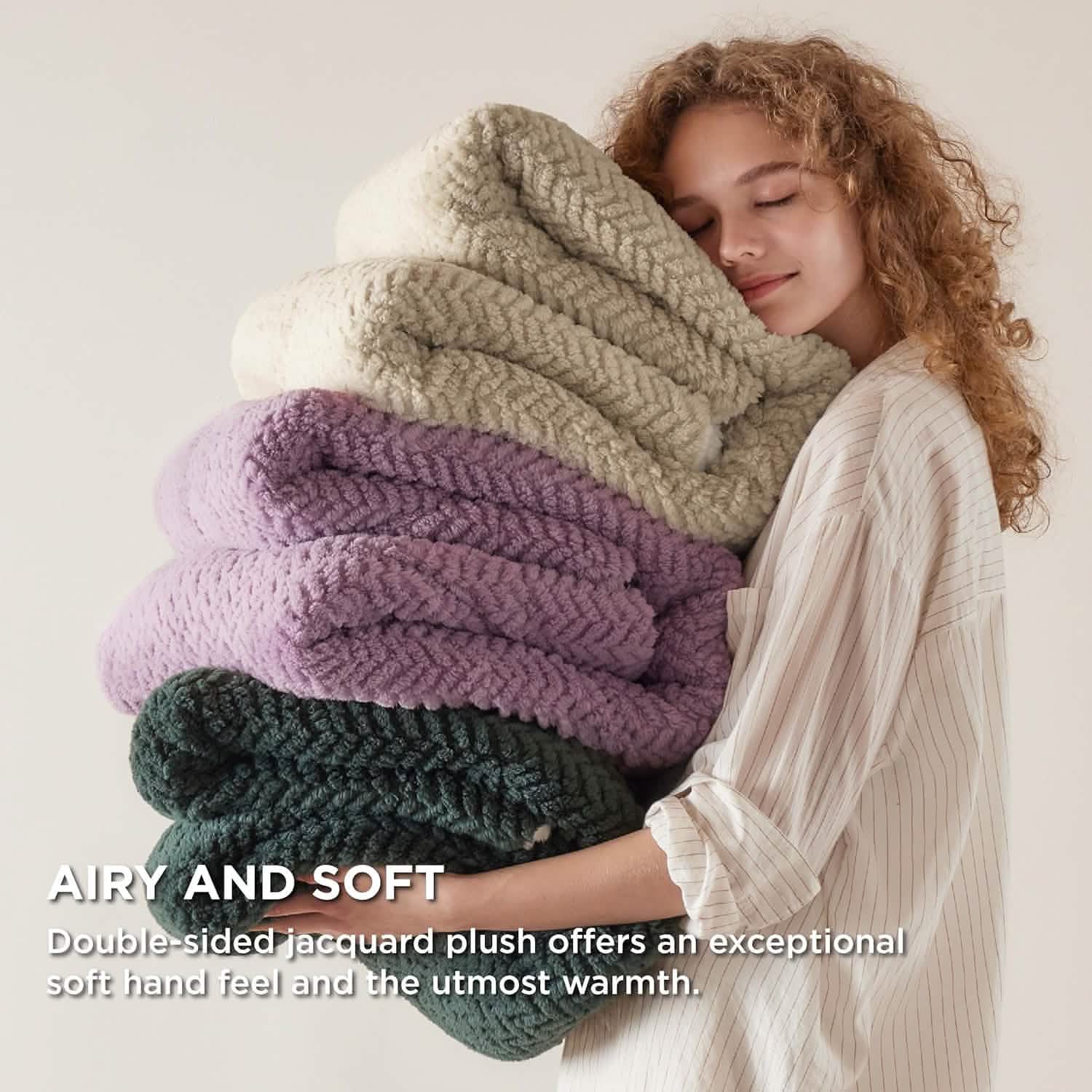 GentleSoft® Chevron Sherpa Fleece Blanket