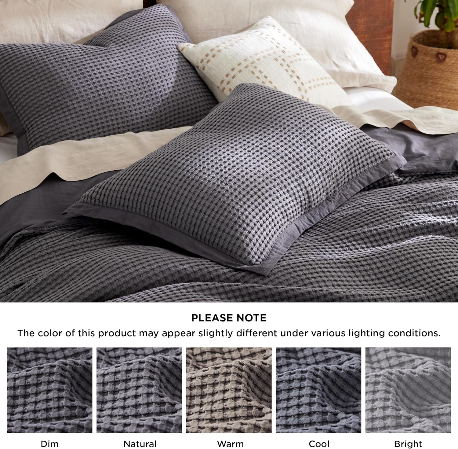 GentleSoft® Cooling Waffle Duvet Cover Set