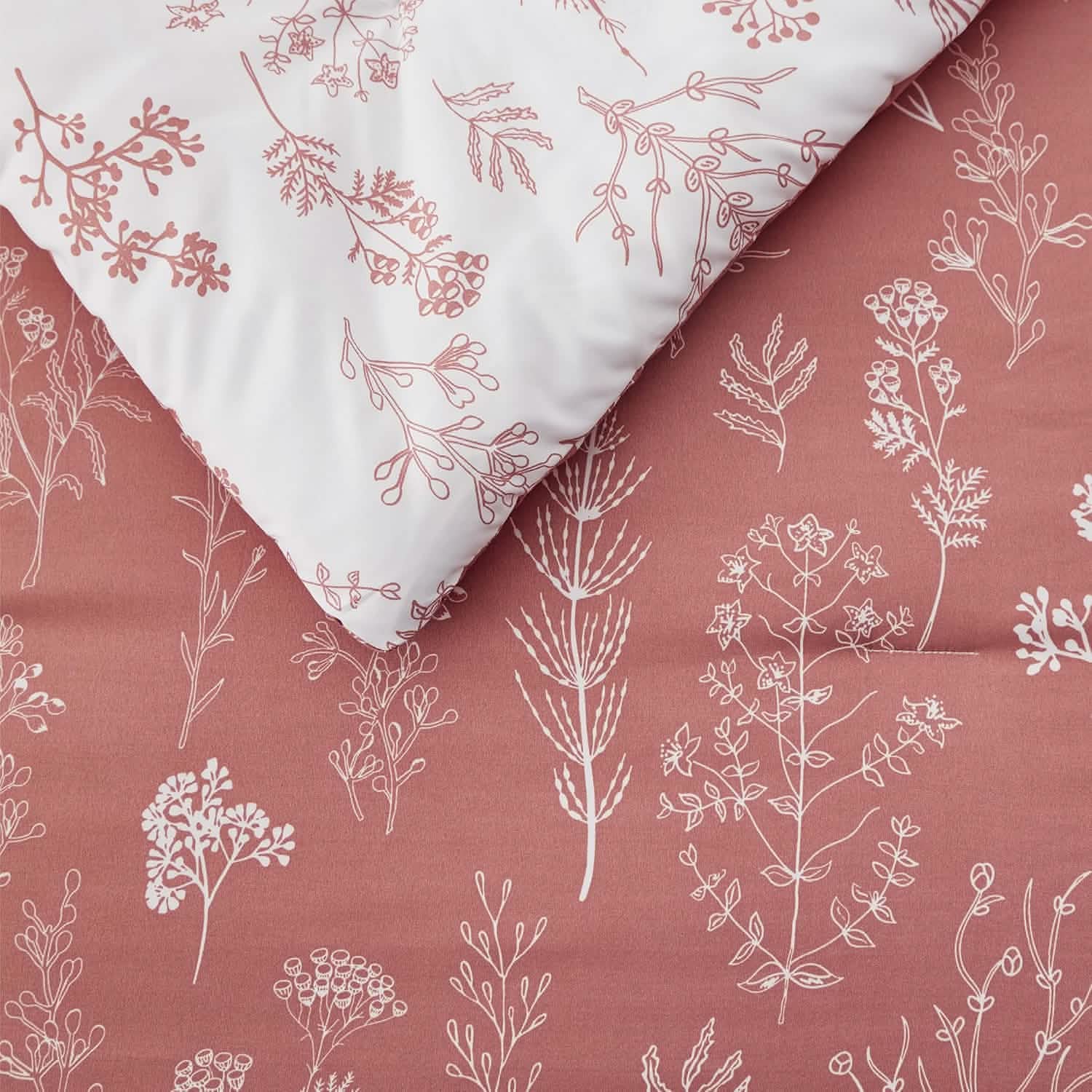 GentleSoft® Reversible Floral Print Comforter Set-2