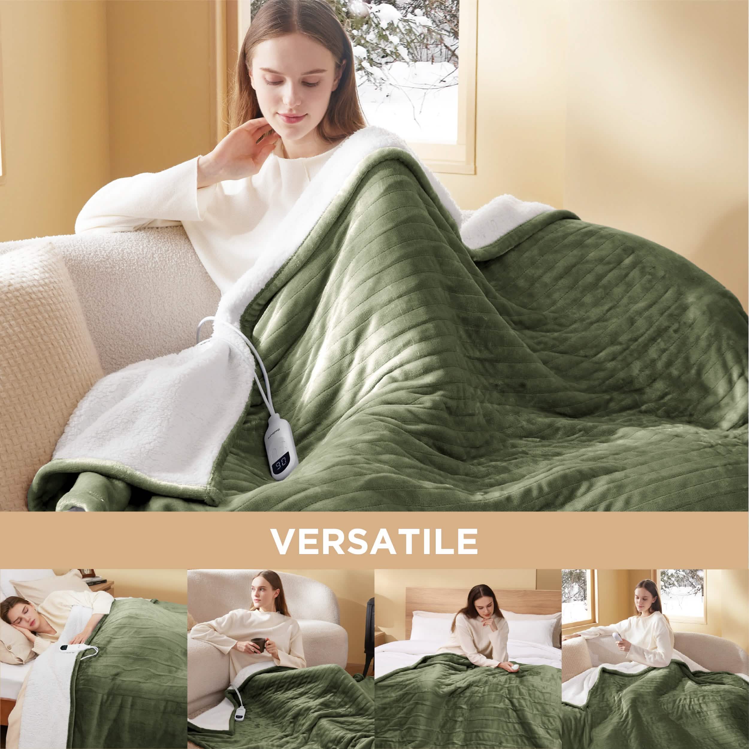 GentleSoft® Solid Flannel Heated Blanket