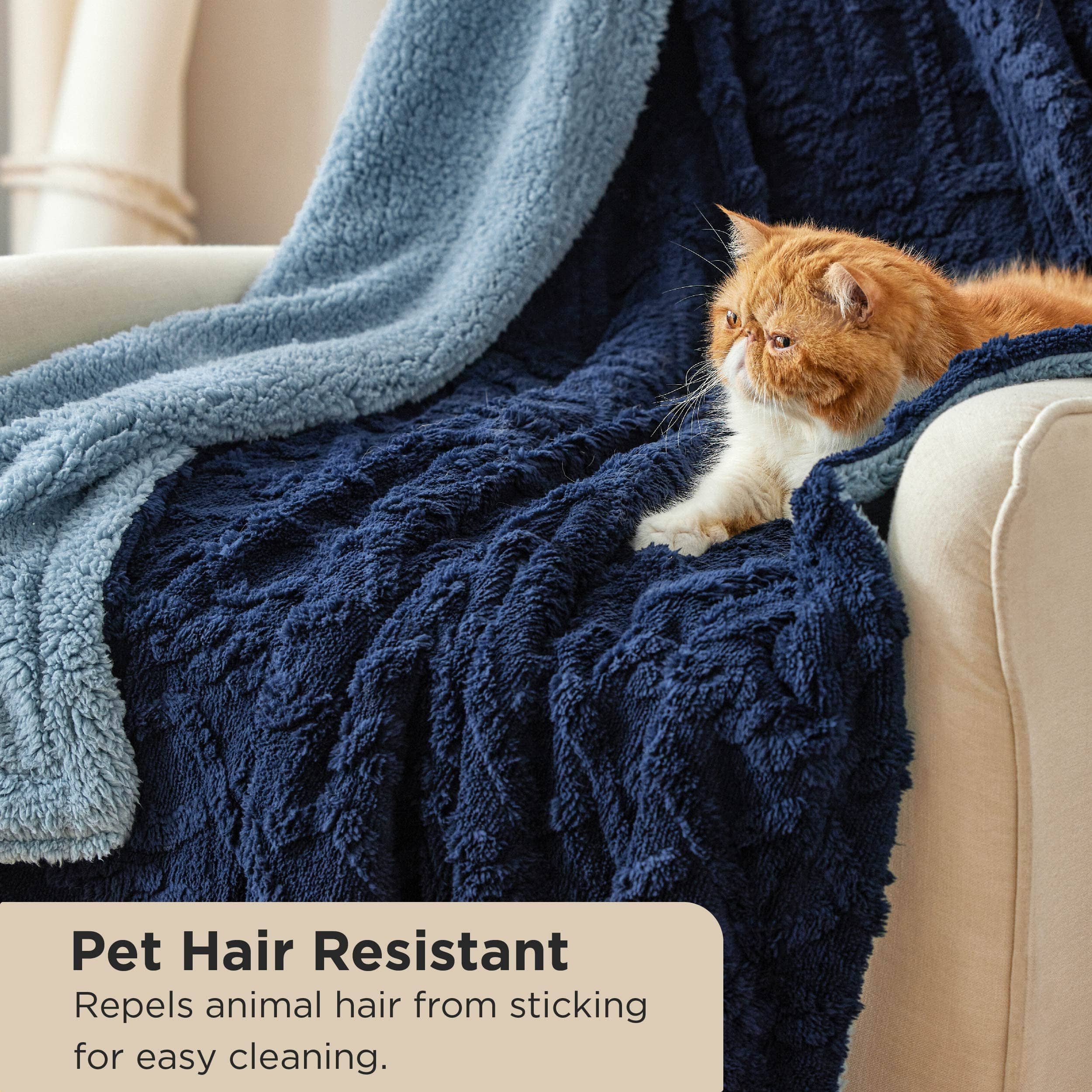 GentleSoft® Sherpa Throw Blanket For Couch