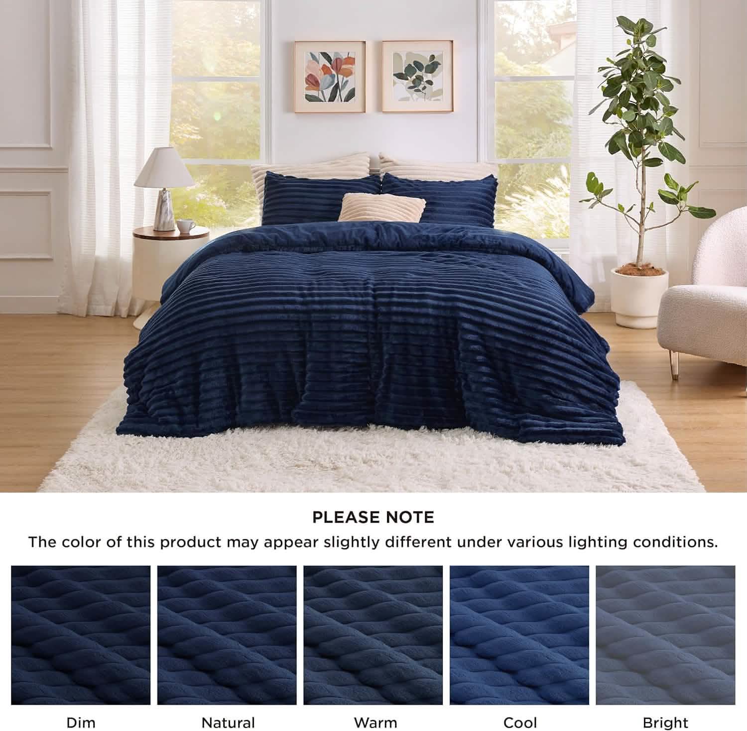 GentleSoft® Striped Flannel Comforter Set