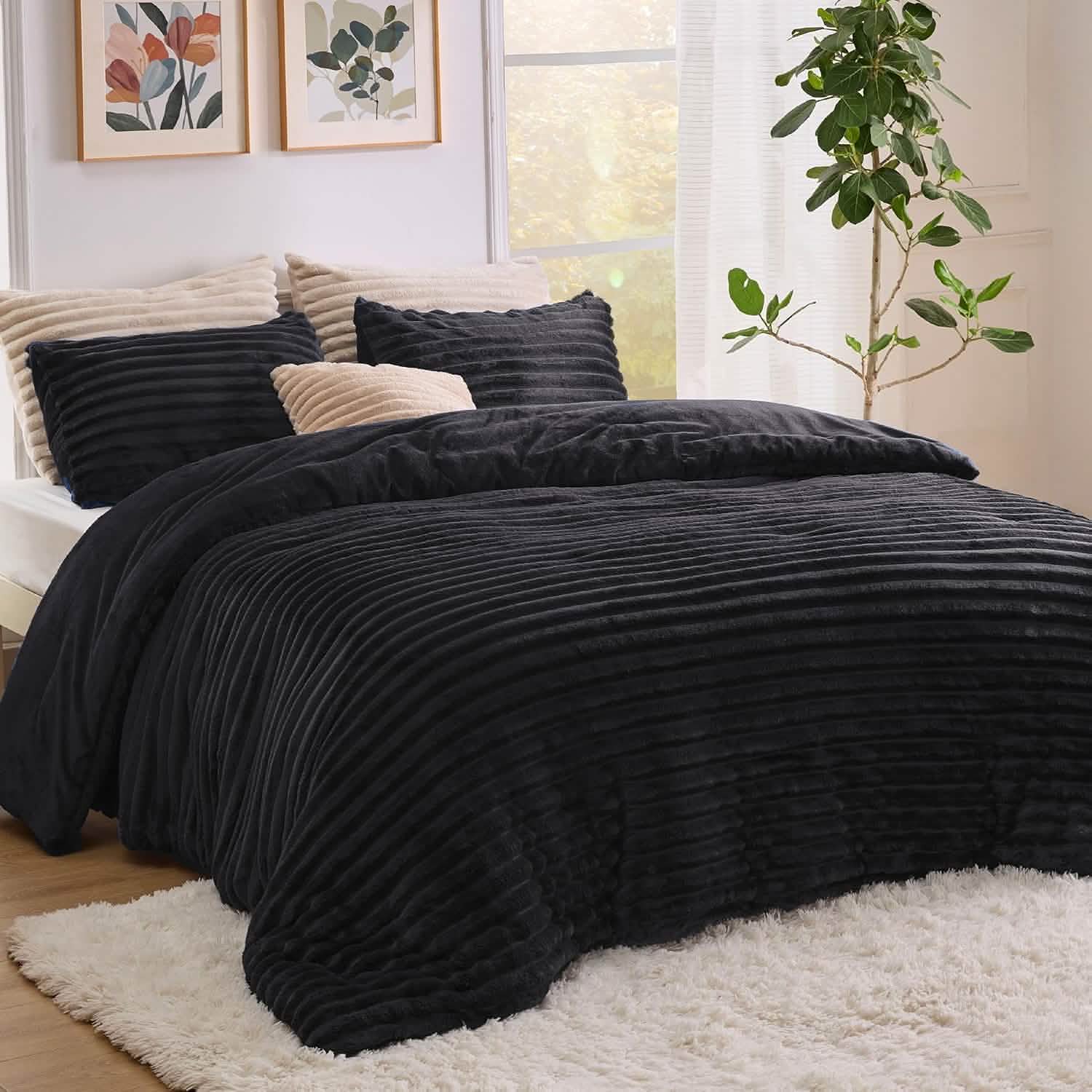 GentleSoft® Striped Flannel Comforter Set
