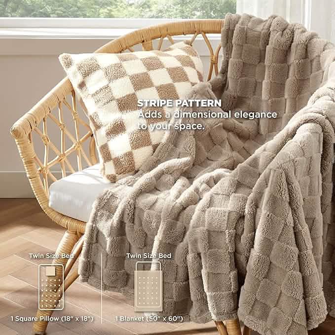 GentleSoft® Checkered Comforter Set