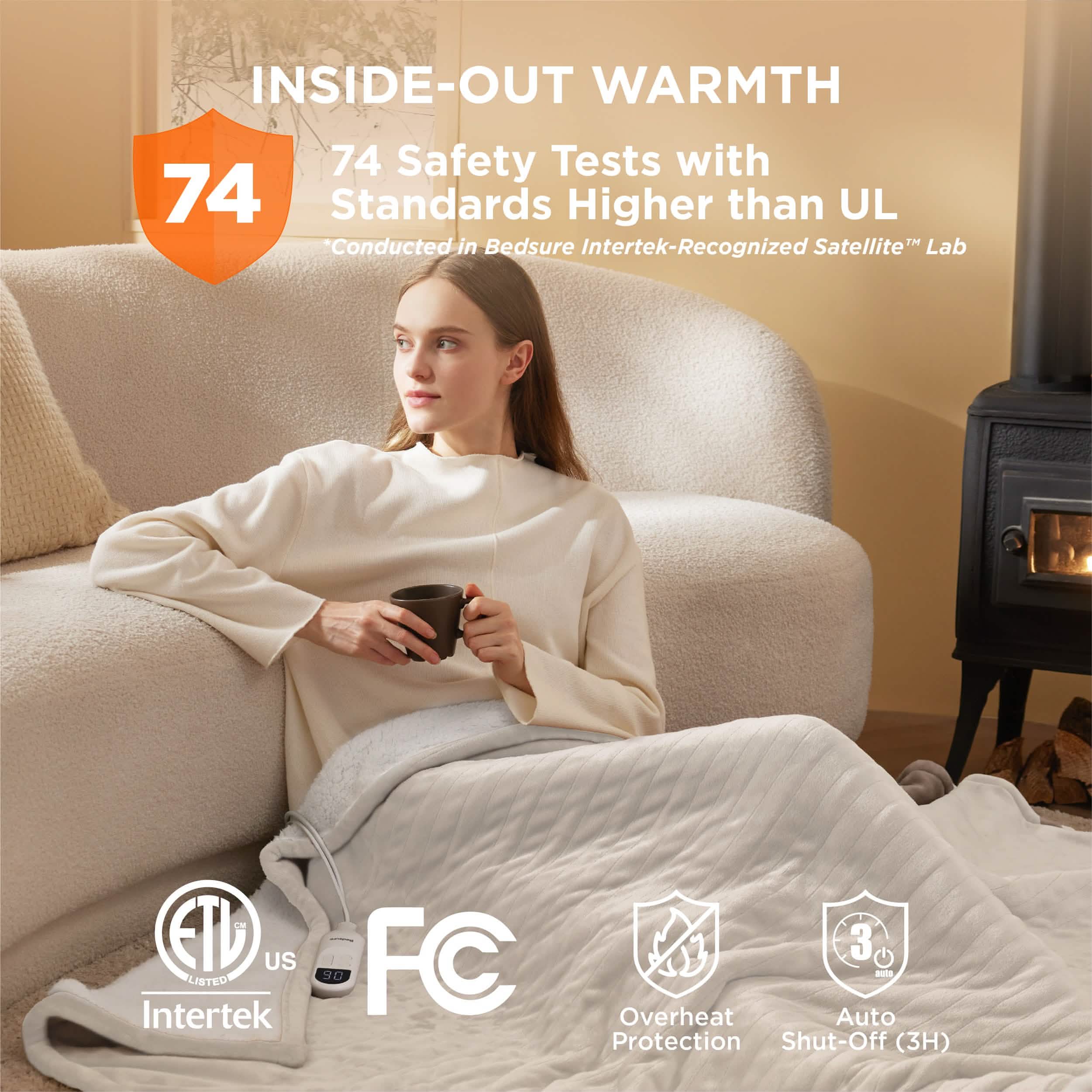 GentleSoft® Solid Flannel Heated Blanket