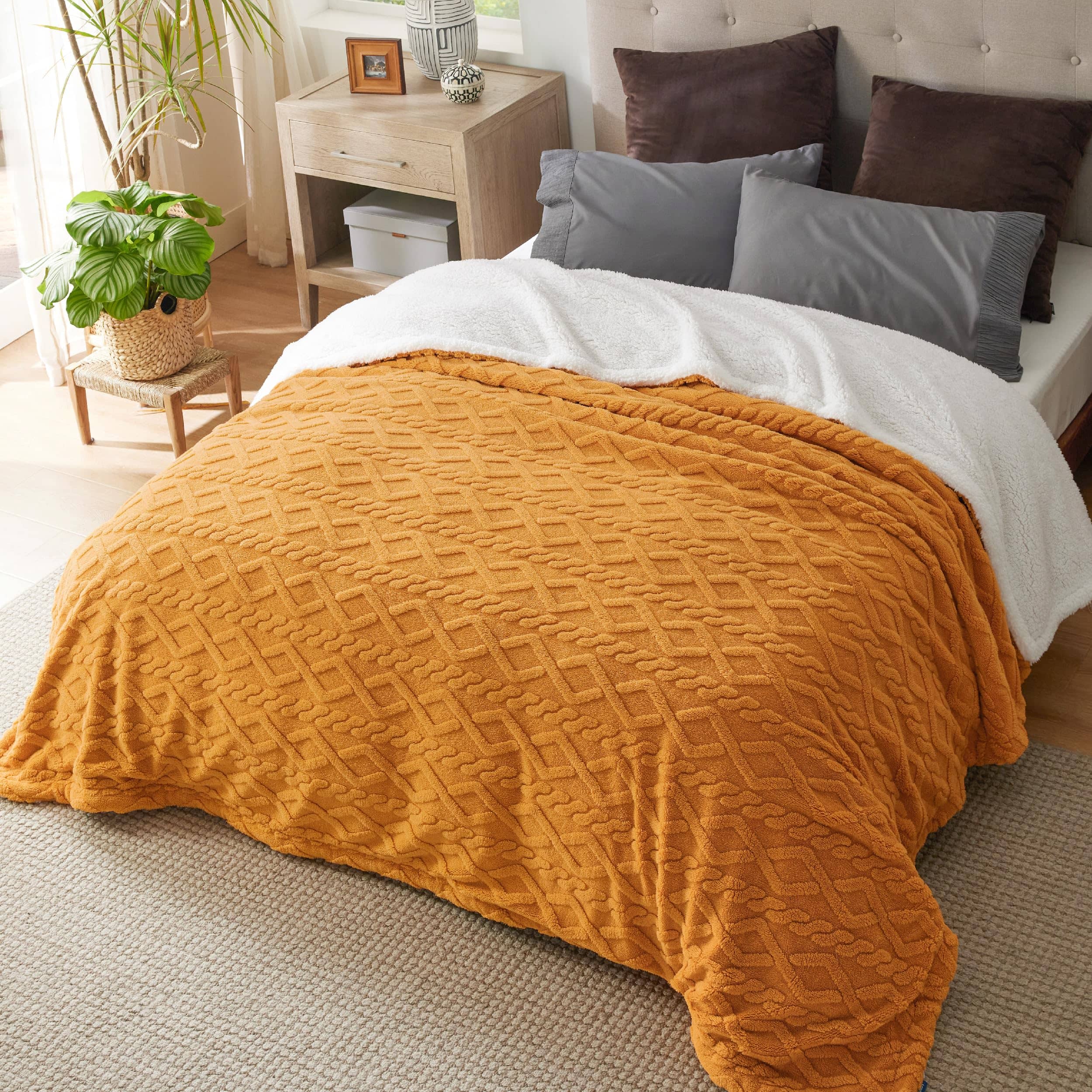 GentleSoft® Sherpa Throw Blanket For Couch