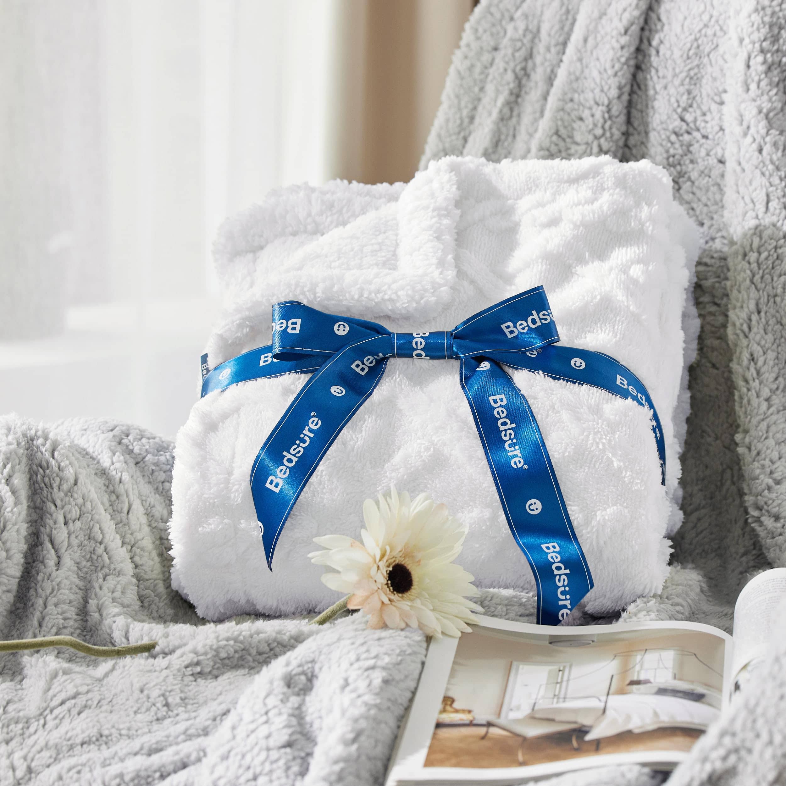 GentleSoft® Sherpa Throw Blanket For Couch