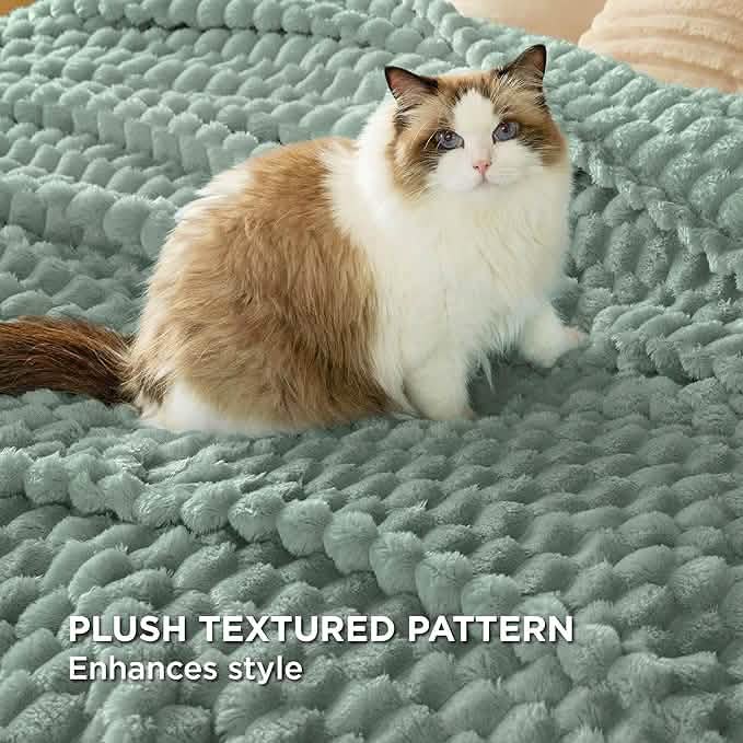 GentleSoft® Textured Bubble Flannel Fleece Blanket
